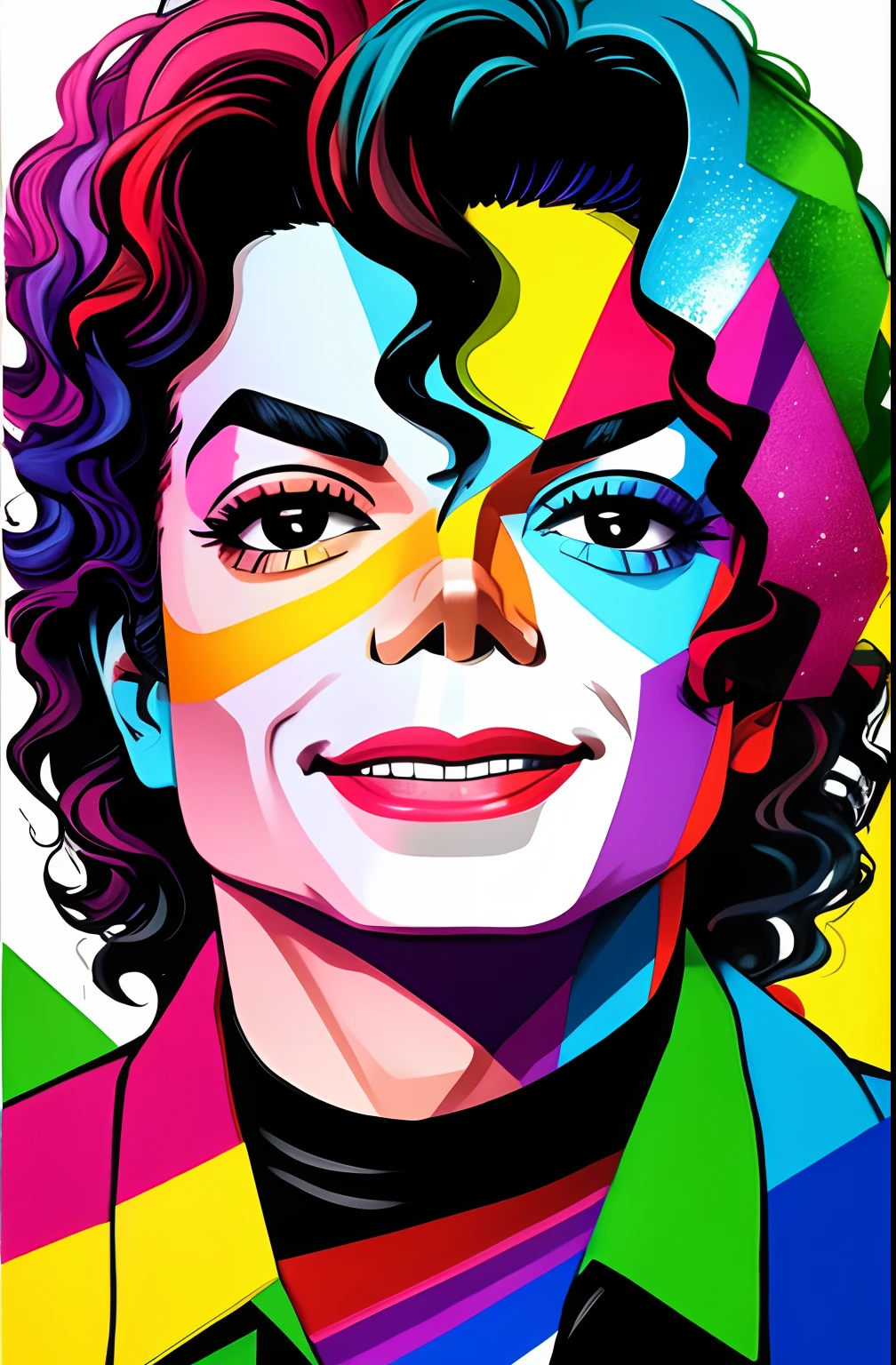( MICHAEL JACKSON smile), Eduardo Kobra ,Romero Brito,The Filling Twins ,multidimensional geometric wall PORTRAIT, arte, Chibi,
Yang08k, lindo, Colouring,
Primary works, qualidade superior, melhor qualidade, Arte Oficial, Beautiful and Aesthetic,