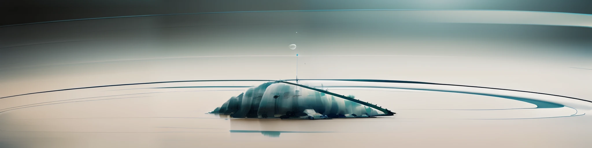 ((atmospurate、curves、Light effect:1.2、coacervation、4K、Complicated details、HighestQuali),(Lots of white space、Artistically、对称:1.1、lightbelt、light dots、soft、swirles、swell sea:1.5,the sea)HighestQuali,tmasterpiece,Simple,c4d渲染,Ultra-realistic light and shadow, Flickr, computer art, interacte smooth flowing lines, Flowing lines, smooth vector lines,Remove noise,mont,themoon,water ink,lake water,ripples,White more