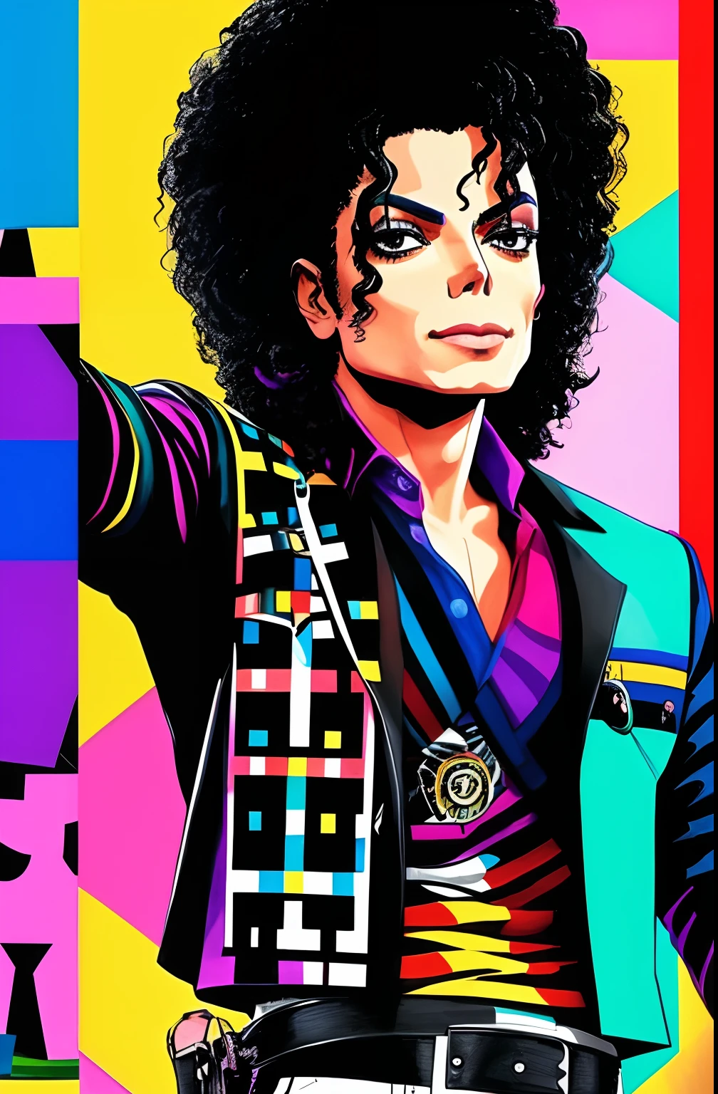 ( MICHAEL JACKSON CABELO BLACK POWER), Eduardo Kobra ,Romero Brito,The Filling Twins ,multidimensional geometric wall PORTRAIT, arte, Chibi,
Yang08k, lindo, Colouring,
Primary works, qualidade superior, melhor qualidade, Arte Oficial, Beautiful and Aesthetic,