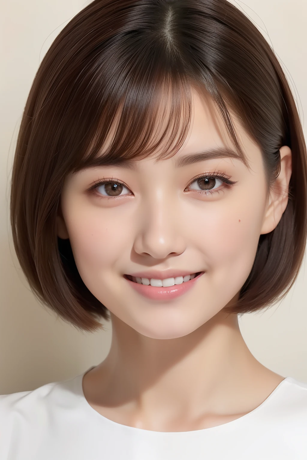 ((Top Quality, 8K, Masterpiece: 1.3)), Selfie, Focus: 1.2, Perfect Body Beauty: 1.4, Buttocks: 1.2, (Layered Haircut: 1.2)), (Hotel Bathroom: 1.3), Bando Dress: 1.1, Highly Detailed Face and Skin Texture, Delicate Eyes, Double Eyelids, Whitened Skin, Medium Hair, Bangs, (Round Face: 1.5), Smile