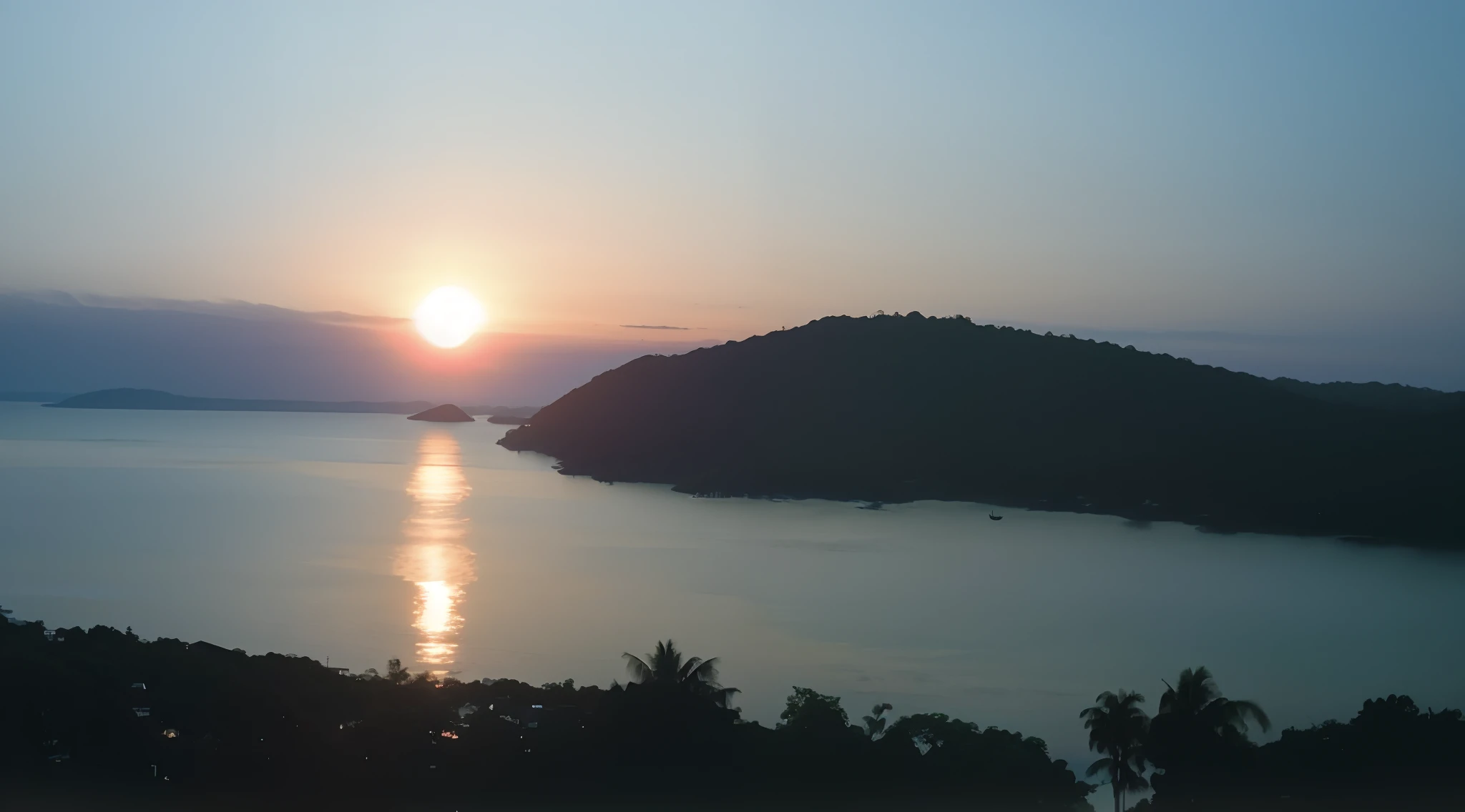 arafed view of a sunset over a body of water, Sunset view, setting sun, during sunset, sunset sunrise, ao nascer do sol, durante o nascer do sol, night setting, Sunset!!!, sunset in background, setting sun, beautiful late afternoon, dawn setting, early morning sunrise, sunset kanagawa prefecture, setting sun, tirada na hora dourada, dusk setting, sunsettime --auto