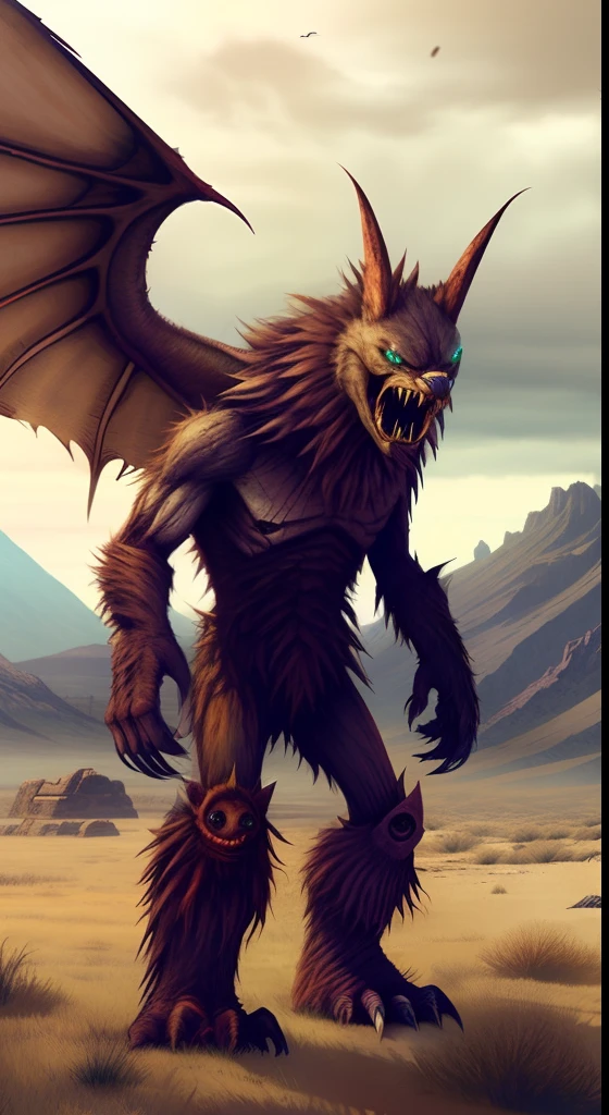 Man-eating monsters，There are sharp claws，Creepy，Wasteland wind