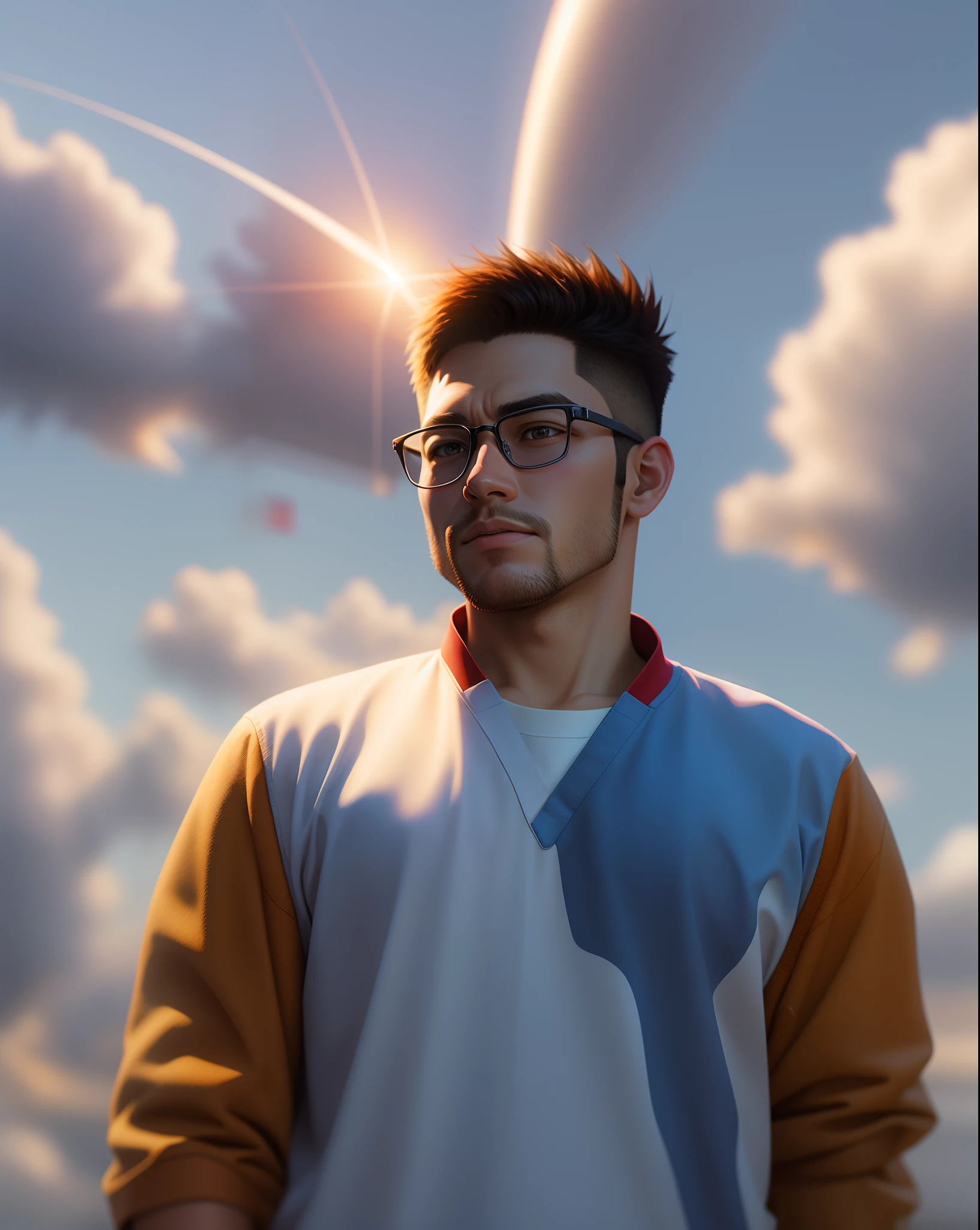 Change background and make the image like anime and image quality realistic ultra realis