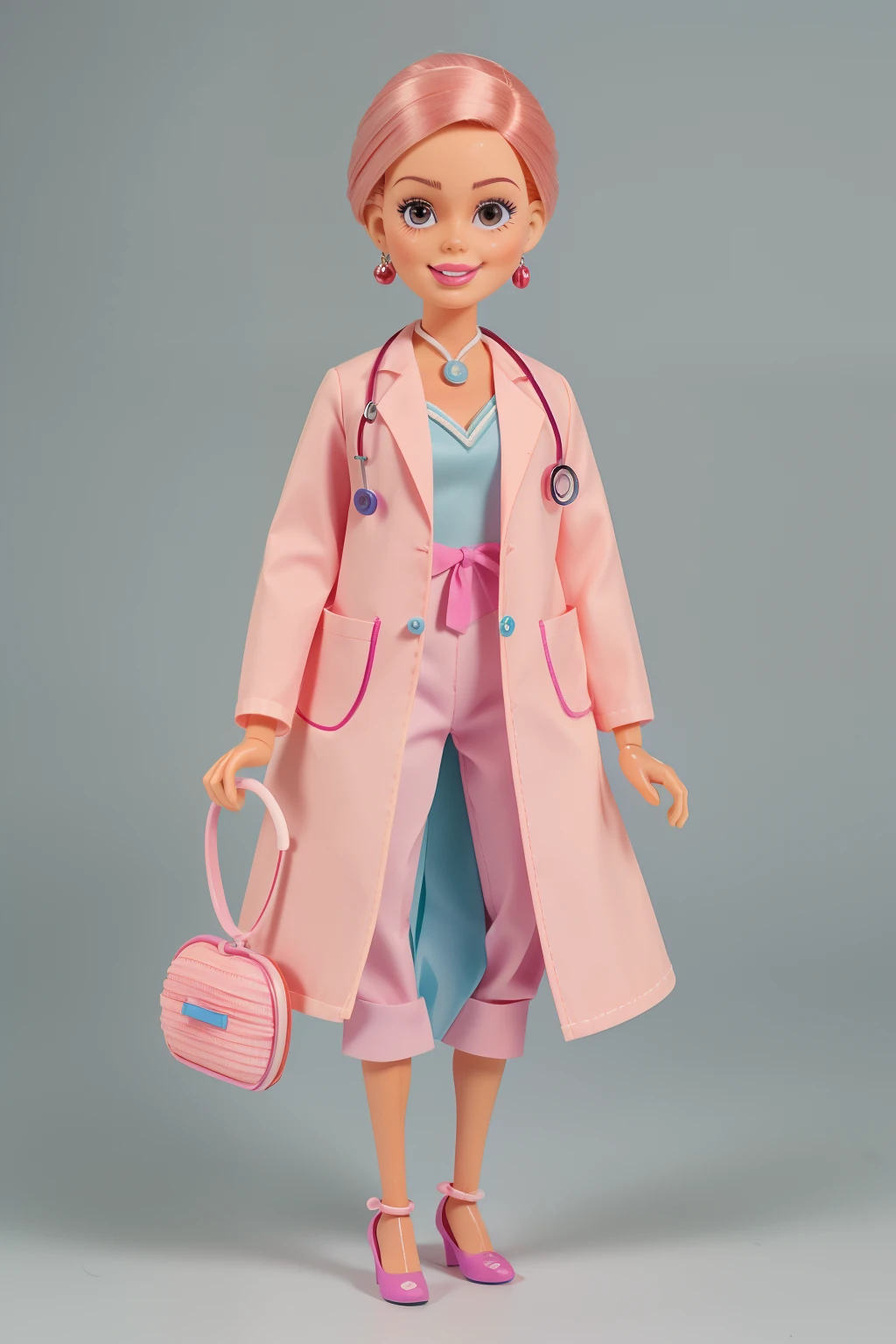 boneca ken barbie doctor, cores vibrantes