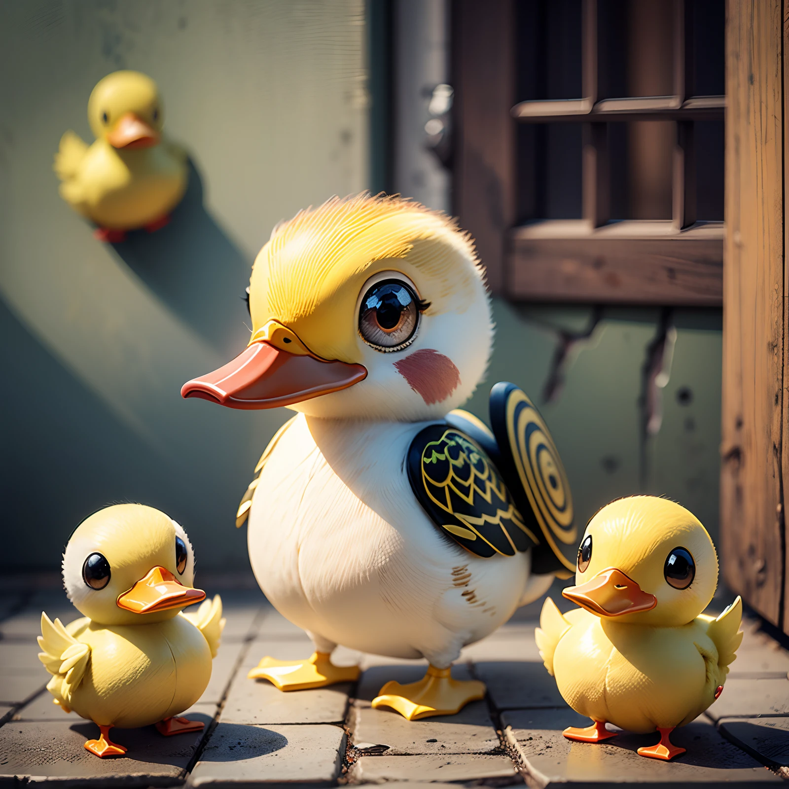 Little Yellow Duck, ultimate color, cinematic texture, Disney texture  s5 --auto --s2