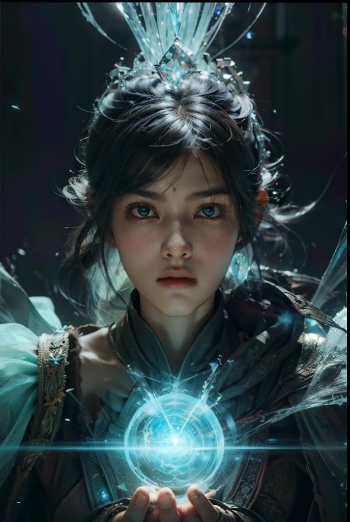 (tarot cards:1.5,rotary symmetrical),Cards with borders,Demon element,(cowboy lens),minimalistic composition,1boys,The demons,magister,Delicate crystal headdress,Exquisite crystal armor,Electroluminescence,dreamy glow,Conceptual digital art,(The is very detailed,reasonable design,Clear lines,High clarity,The best quality,tmasterpiece,4K)