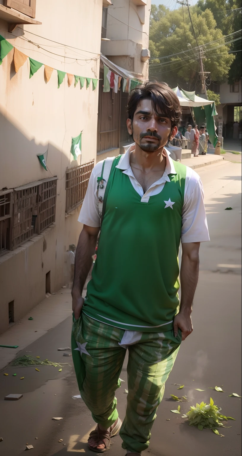 Pakistan 14 august festival with pakistan flag 8k ultra