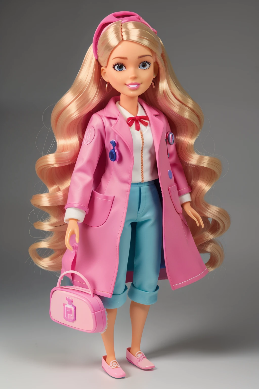 boneca barbie ken doctor, cores vibrantes