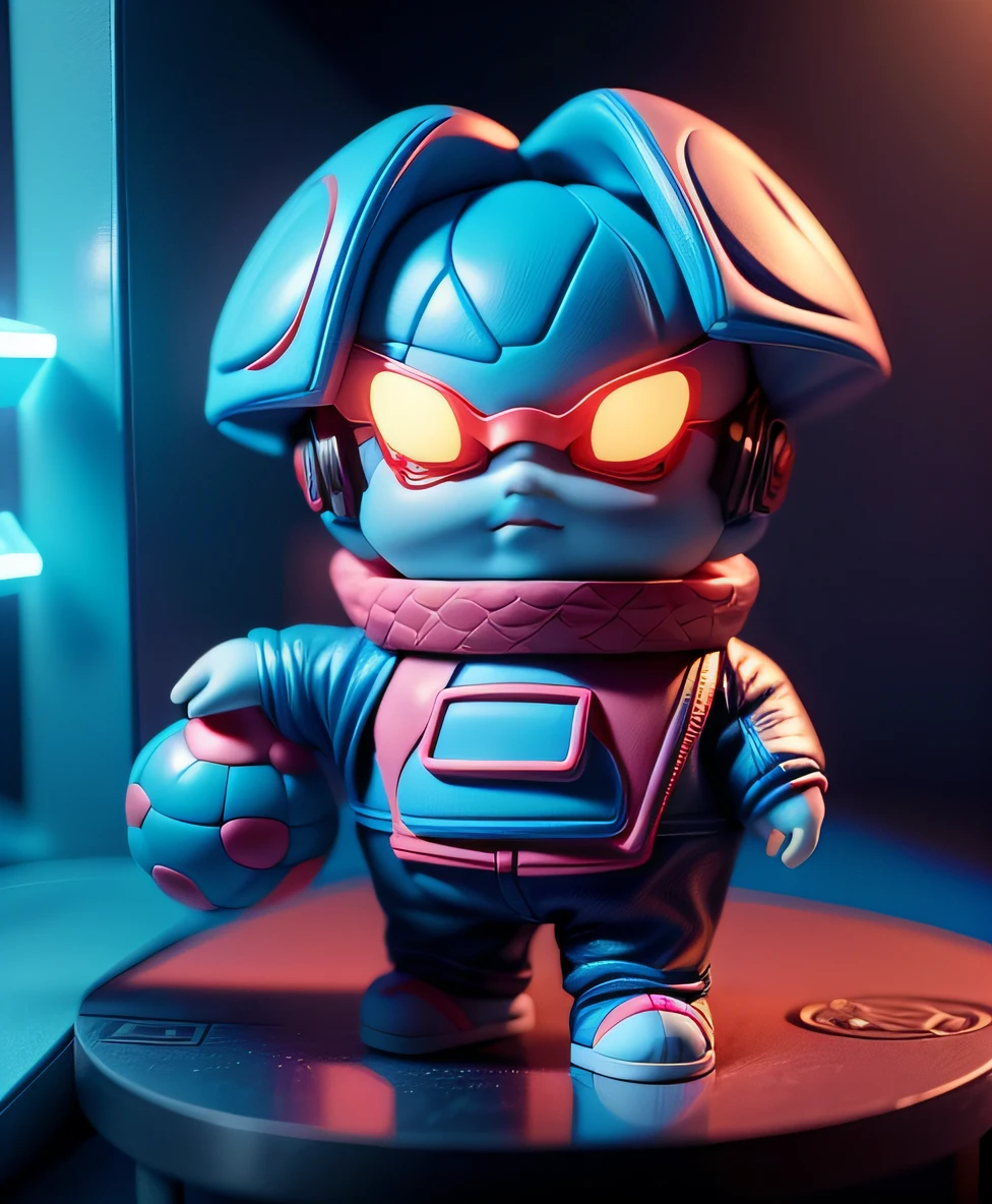 (Blind box toy style:1.2), (Full body shot) , (1 cute boy)((Solo)) over-Tortoise Man,Cyberpunk Style, dreamy glow, Clean background,Red and blue style,(circular base) ( Global illumination, Ray traching, hdr, unreal render,reasonable design, high detal, Masterpiece, Best quality, hyper HD, Cinematic lighting)