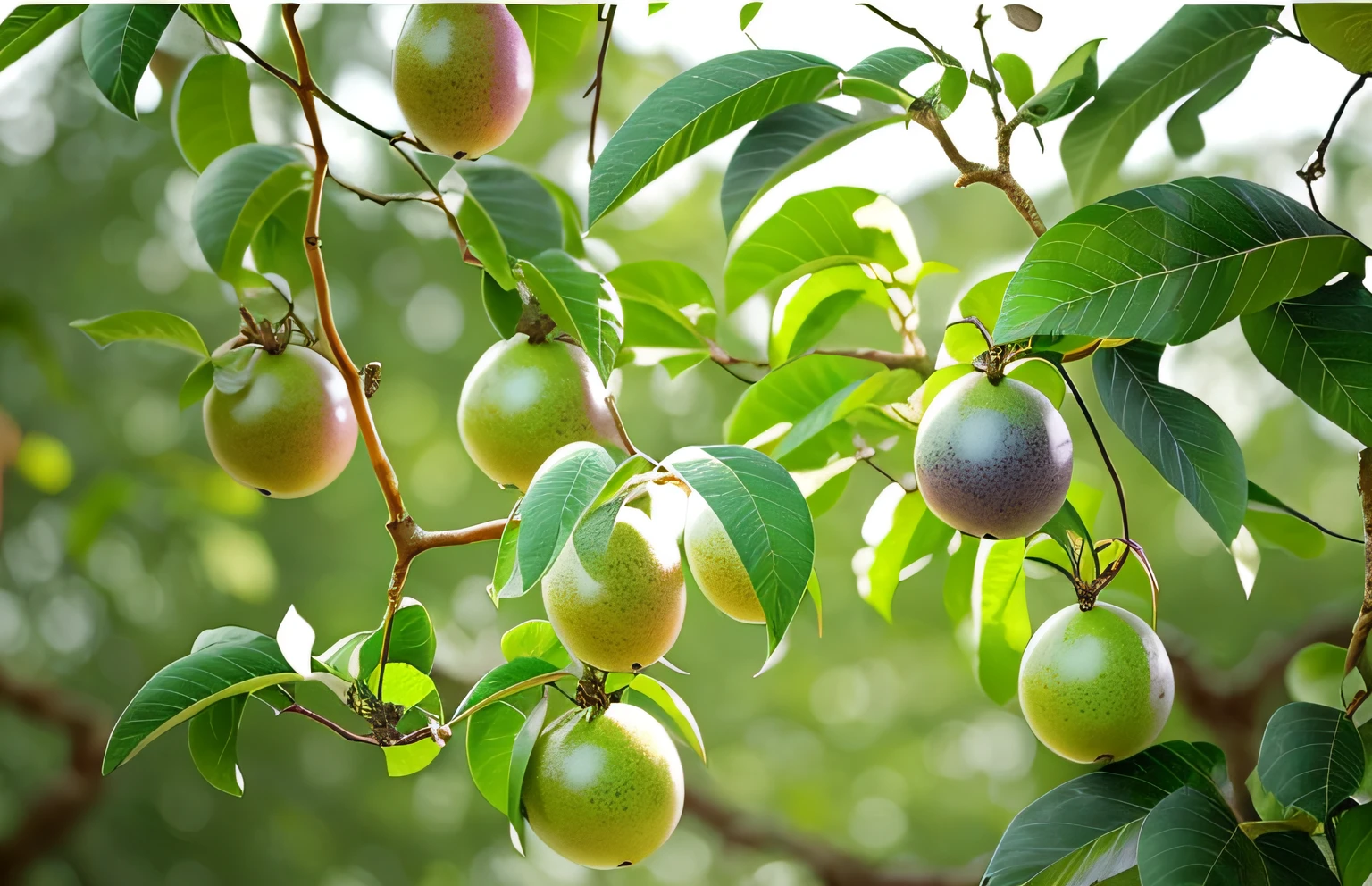 Many purple fruits hang from the branches, passion fruits, with fruit trees, fruit trees, garden with fruits on trees, Purple passion fruit hanging from a branch, Eyeballs grow from branches, you won't believe it,k hd， Uptrend , 1/30, plumbus, Pop,