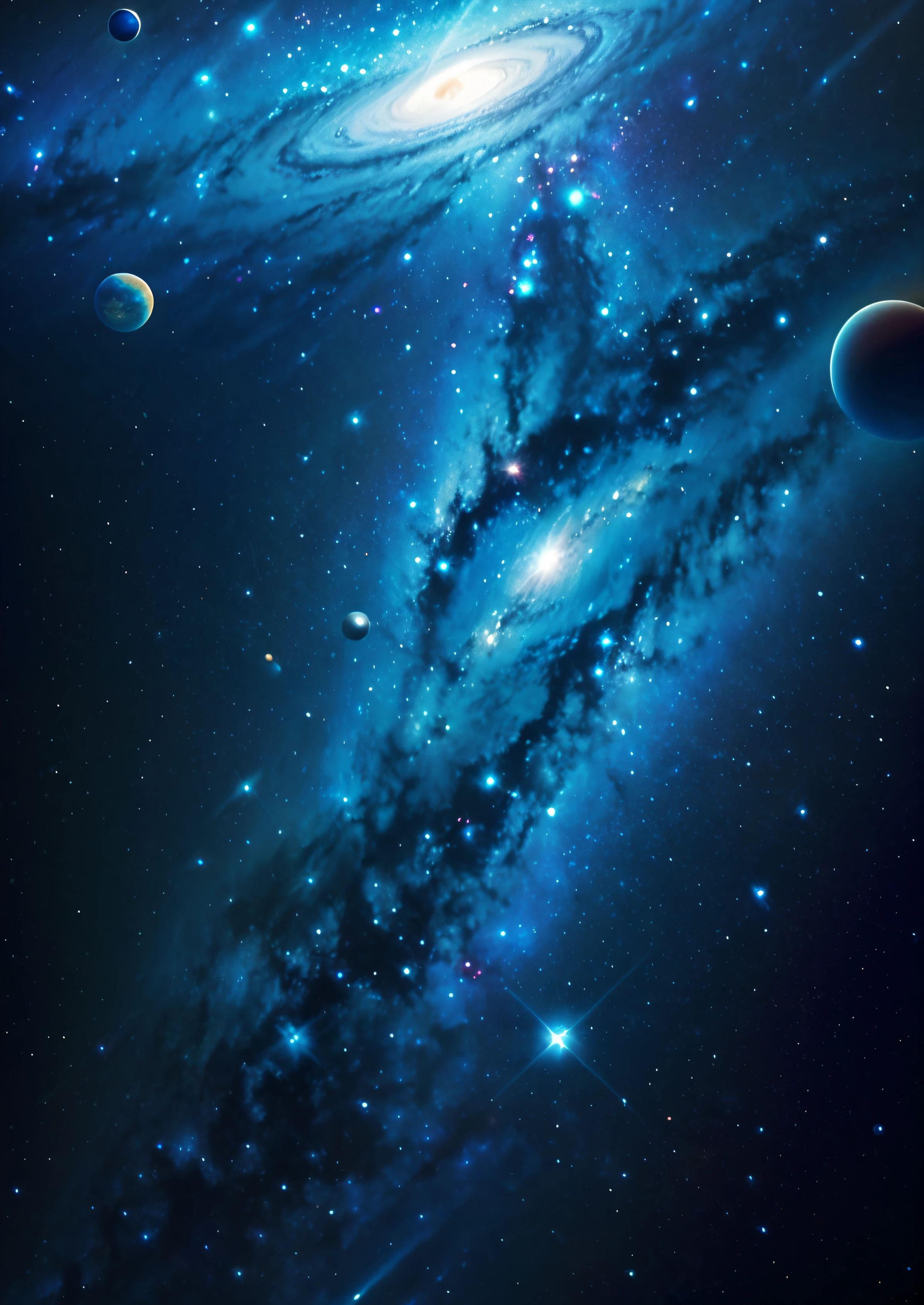 A close-up of a galaxy with a black hole in the middle, space backround, space sky, realistic space, Amazing wallpapers, celestial background, space backdrop, space, universe background, beautiful space star planet, deep space background, Background galaxy, Milky Way Galaxy background, space galaxy background, background artwork, blue nebula, background of the galaxy, planets and stars, space backdrop,k hd,A detailed,Pubic area is clear,outerspace,kosmos,Metaverse,sci-fy,