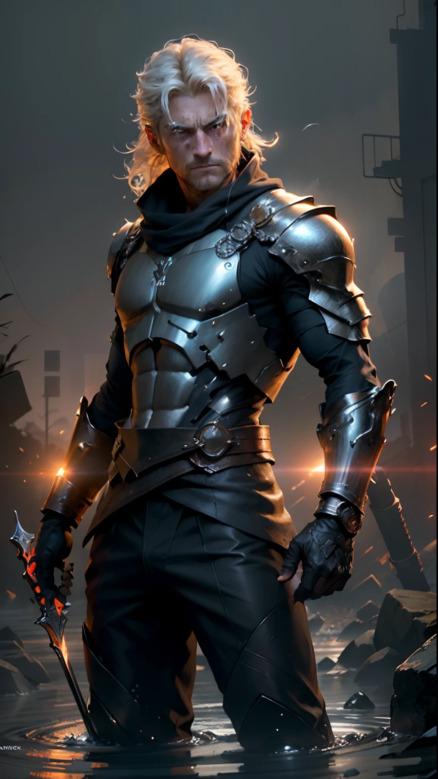 **3D look, A stunning full body portrayal of gerrard butler as leonidas in the 300 movie in the midst of an intense nighttime battle. Nightmare. Japanese style. Cyberpunk. lightning. The dynamic composition showcases the powerful, fluid movements, with muted hues that heighten the dramatic action. impressive, surreal, cinematic lighting, cinematic photoshot, extremely detailed and complex, VFX volume fog around, nighttime, super max, surreal, super detailed, high contrast, Rtx on, Hdr, photography, realistic, dof on, fov on, motion blur, lens flares on, 50mm Prime f/ 1. 8, White balance, Super resolution, Megapixel, ProPhoto RGB, VR, high, epic, Rear half lighting, Lights background, natural lighting, incandescent light, fiber optic, mood lighting, cinema lighting, studio lighting, soft illumination, volumetric, contrast, dark lighting, accent lighting, projection global illumination, Screen space global illumination, Ray tracing global illumination, Red fringing light, 45% cold color grading, Optics, Scattering, Glow, Shadows, hyperrealism, Caustic water, refraction water, exquisite detail, intric ately - detailed, ultra - detailed photography, high - sharpness, high reflection, award - winning photograph