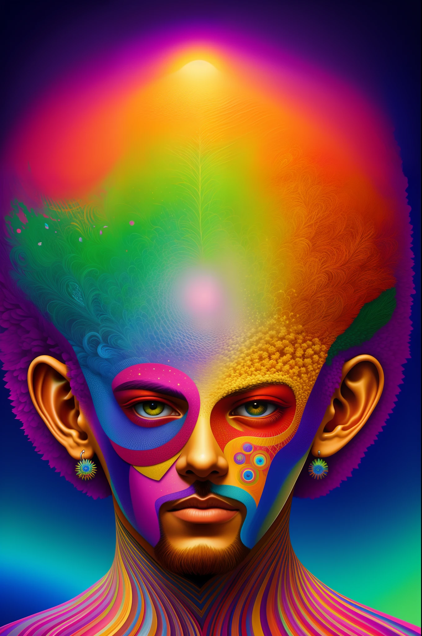a painting of a giant head with a bunch of school books, psychedelic surreal art, estilo dan mumford e alex grey, psychedelic illustration, hyper detailed visionary art, Hyper Visionary Art - Detailed, psychedelic artwork, surreal + altamente detalhado, arte digital altamente detalhada 4k, arte psytrance, Directed by: Justino Geraldo, arte digital detalhada 4K, Arte Trippy, Surreal psychedelic design, desenho camiseta