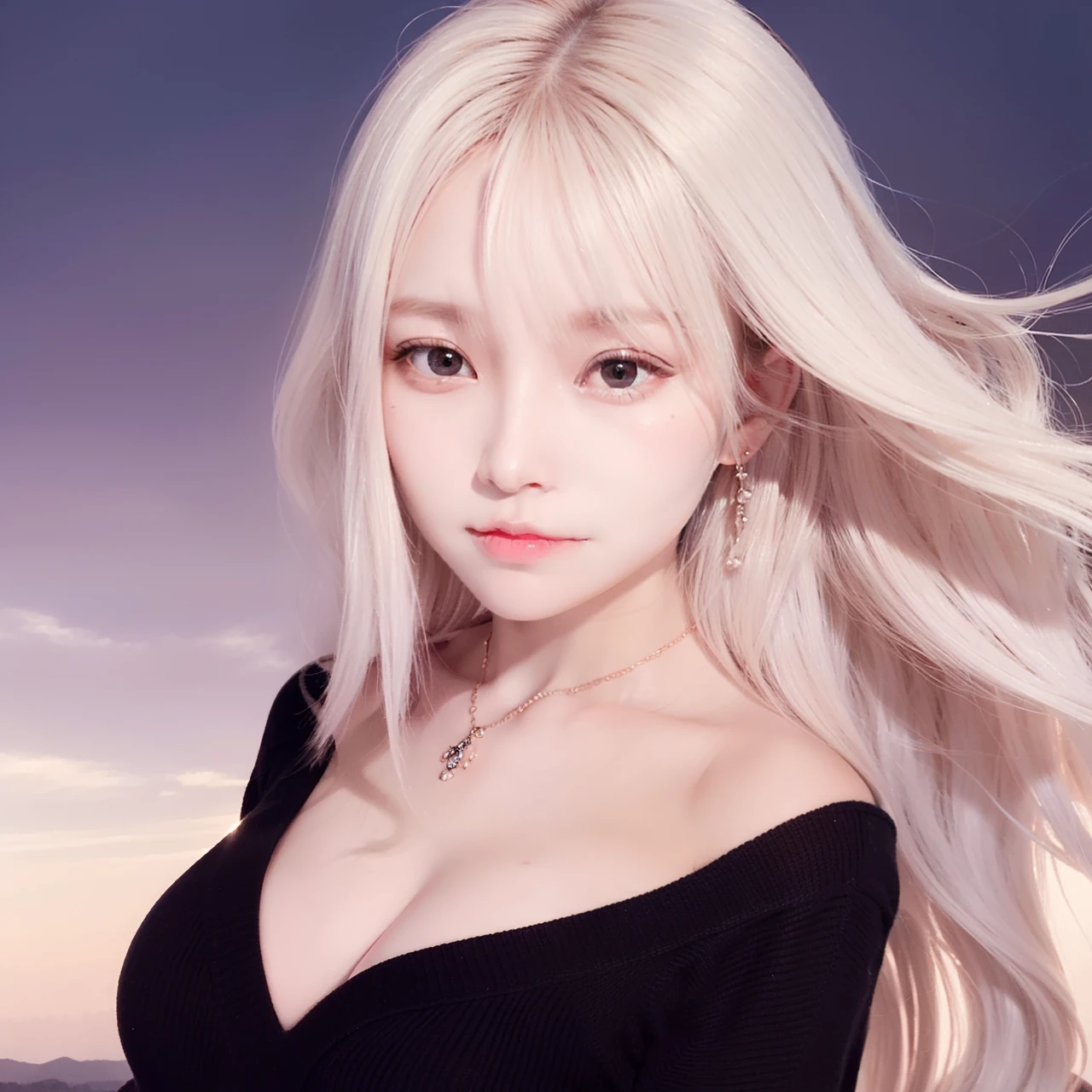 {{masterpiece}}, {best quality}, {ultra-detailed}, {best illustration}, {{best shadow}}, {an extremely delicate and beautiful}, {{public indecency}}, {{{dynamic angle}}}, {europa}, {{{{magnificent architecture}}}}, {{sunset}}, {1girl,solo}, {{slender face}}, {long hair},  {{light gold hair}}, {{light white gradient hair}}, {{{{black, sweater dress}}}}, clavicle, shiny hair,,shiny skin, {{red skin}}, glowing earrings, beautiful red eyes, eyelashes,round eyes, jewelry eyes, twinkle eyes, glowing eyes, sparkling eyes, wind, small breast, pale gold hair, light white gradient hair, sunlight, finely detail, {beautiful detailed girl}, {back light}, extremely delicate and beautiful, {{beautiful detailed sky}}, [3D],