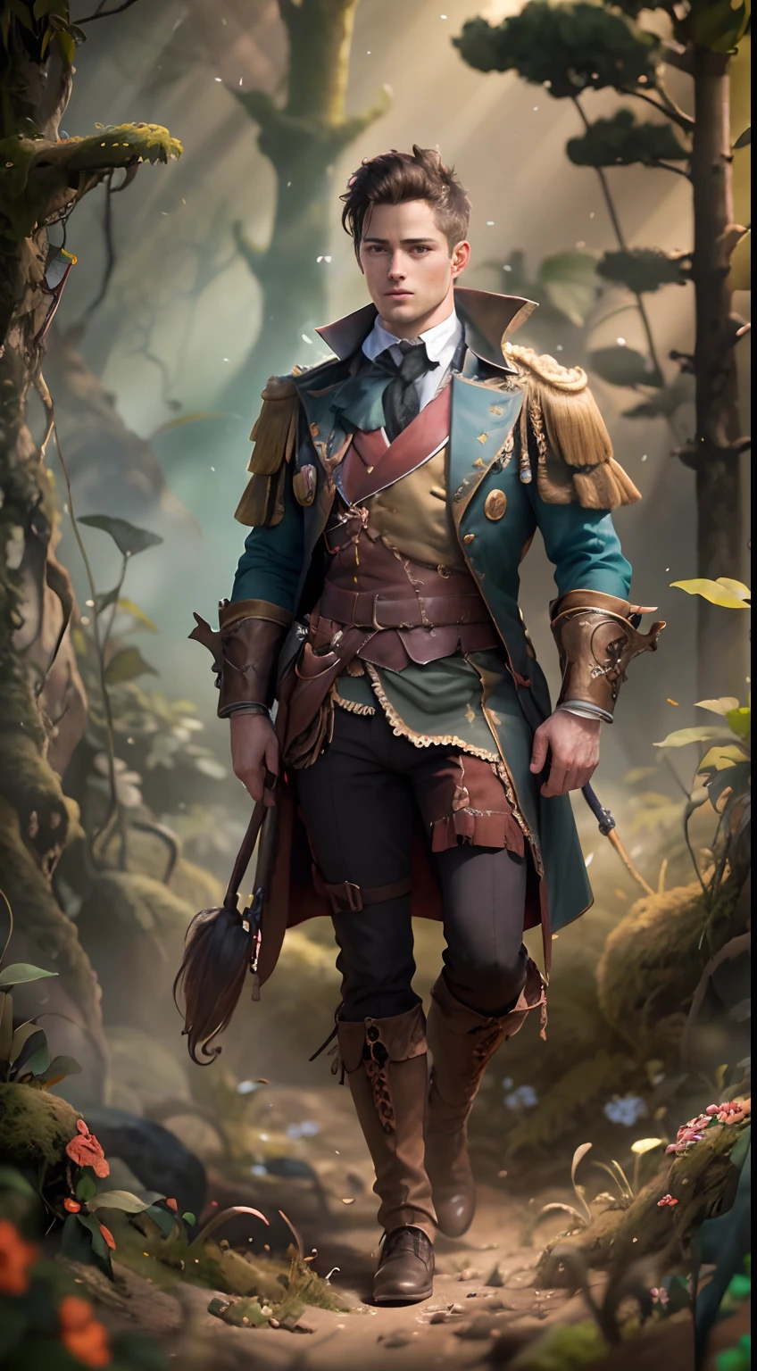 Douwe dabbert, by piet wijn, in the forest, 2D game, digital art, realistic proportions, sharp focus, (HDR), (8k), (gigapixel), ((masterpiece))