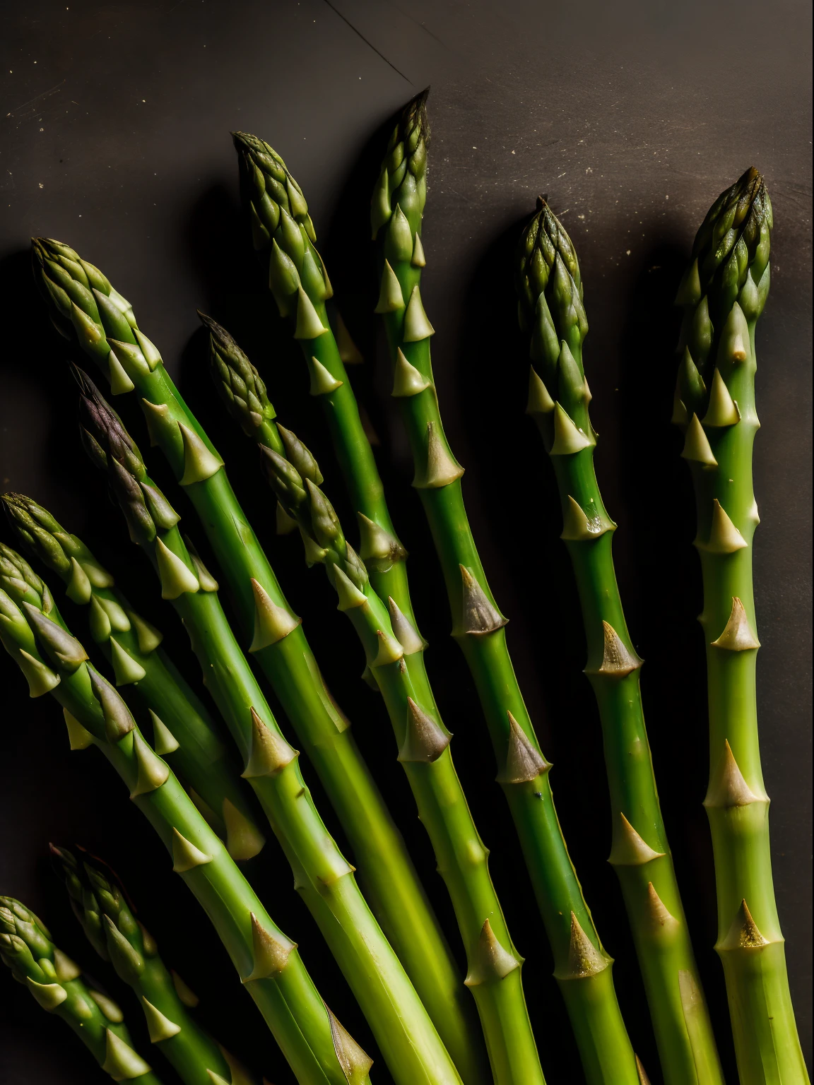 close bird eye shot of cooked Asparagus