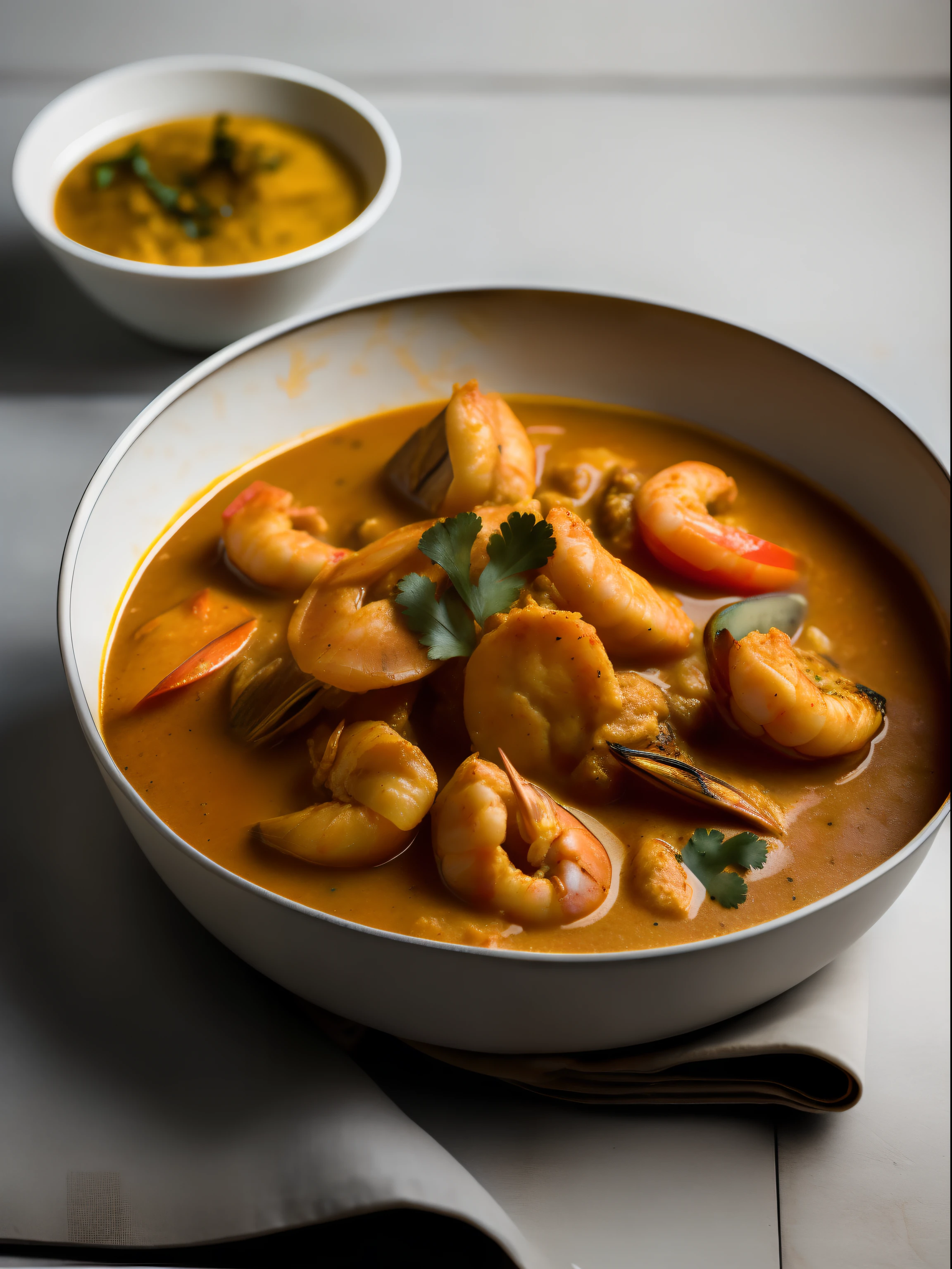 close up shot of prawn curry