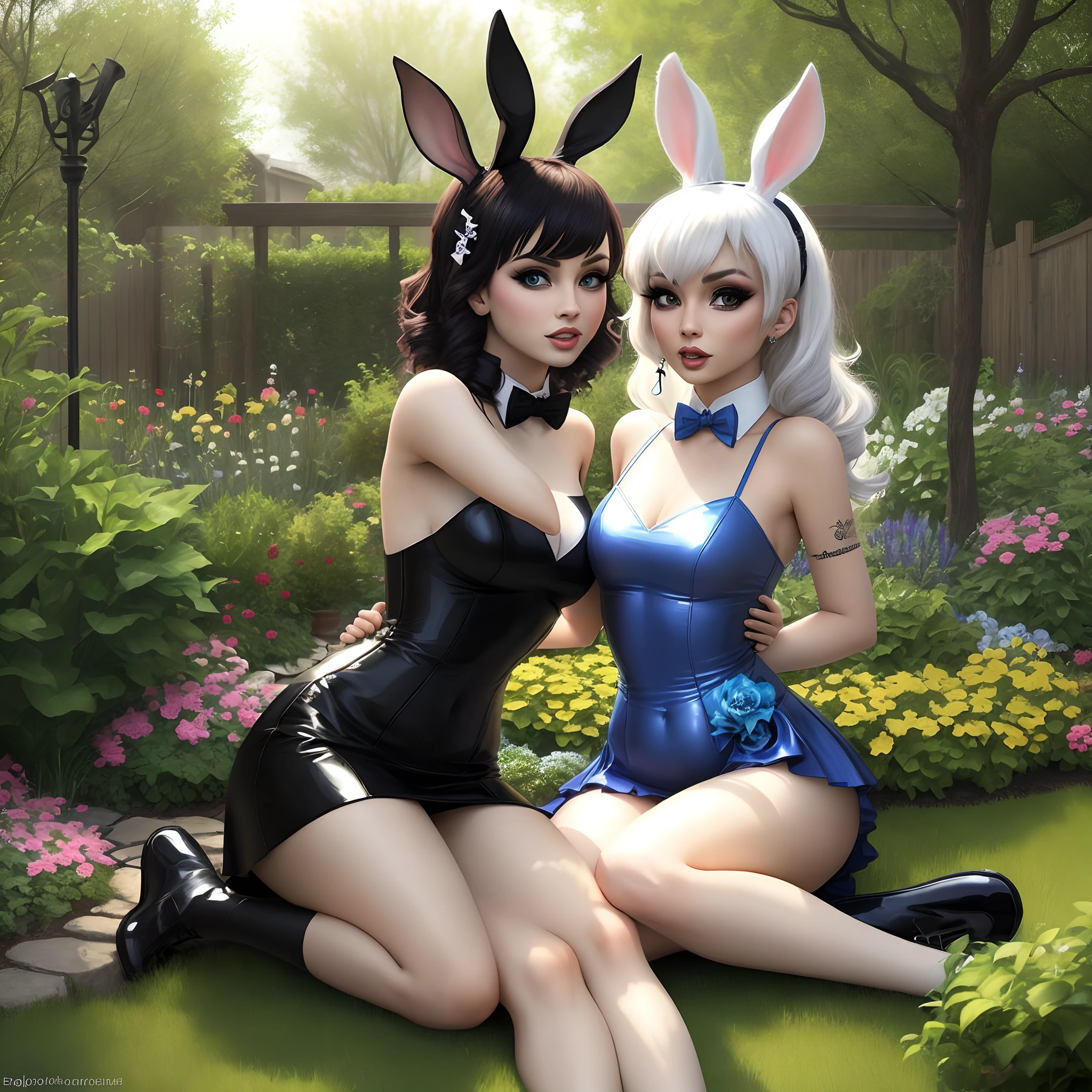 pussycat,edgBunny,Play in the garden