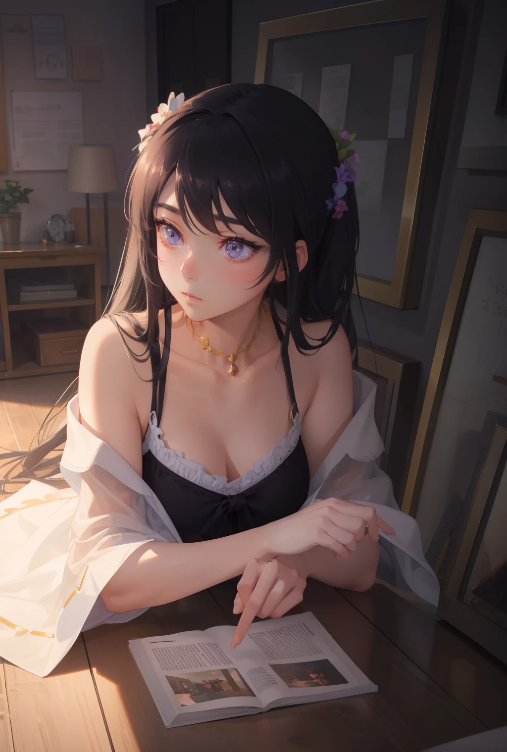 dreamy, (masterpiece), best quality, 1girl, amazing, beautiful detailed eyes, fine details, depth of field, extremely detailed CG,