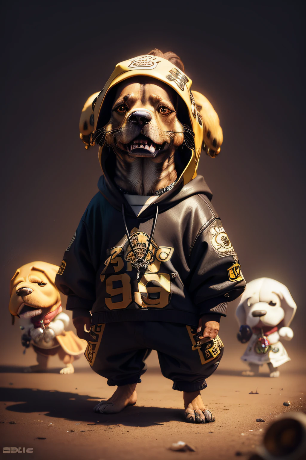 cbzbb , ((SNOOPDOG)) ,charachter ,cute, little, beautiful, devian art, trending artstation, digital art, detailed, cute, realistic, humanoide, character, tiny,cinematic sho ,cinematic lights,((SNOOPDOG)), (SNOOPDOG singer)