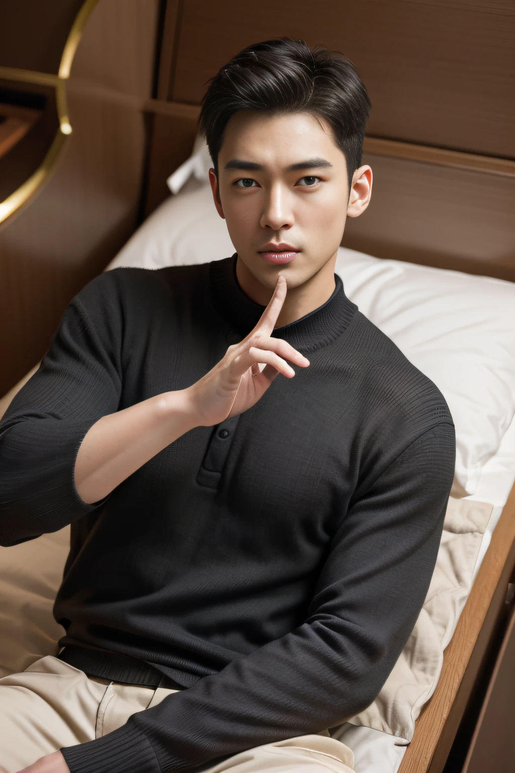 top-quality、masterpiece、超A high resolution、(realisitic:1.4)、详细的脸、独奏、1human male、The upper part of the body、Dark hair、glistning skin、dense skin、(asian human)、architectural、(absurderes、hight resolution、ultra-detailliert)、、1 male、Adults、(20-year-old man)、a handsome、tall muscular man、broad shoulder、extra very short hair、angular jaws、thick neck、thick eyebrow、extra very short hair、A dark-haired、fine eyes and detailed face、 Highly detailed CG Unity 8K wallpapers、intricate-detail、(Style Swirl Magic:0.7)、looking at the spectator、独奏、(full body Esbian:0.6)、细致背景、A detailed face、dynamicposes、、Urban background、dynamic compositions、 big muscle、、((Crotch bulge))、a handsome、 ((masutepiece:1.4, Best Quality)), ((masutepiece, Best Quality)), (photographrealistic:1.4)、sprawl、From above、Outstretched arms、irate、a bed、Rough breath、Sexual facial expressions、Lying down、Japan men、hotels room、(Stick out your tongue and open your mouth:1.2)、(eyes up:1.3)、Undressing gesture