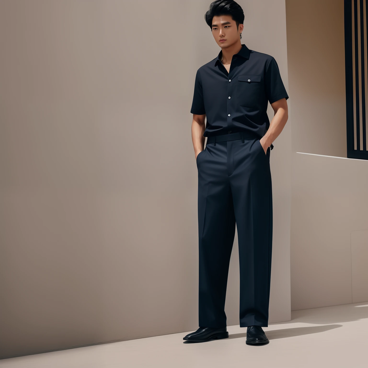 Man in wide pants