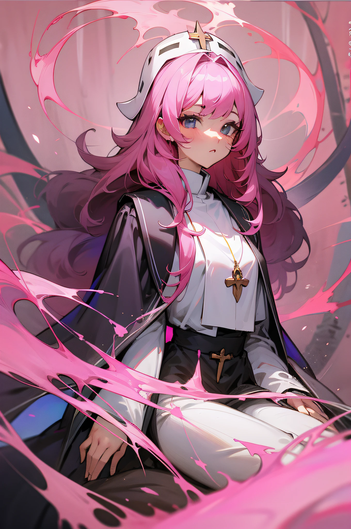 Pink haired priest
