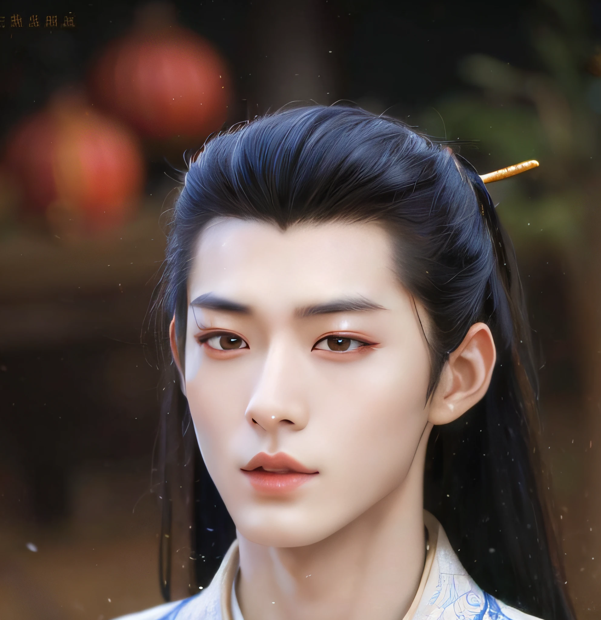 Arafard Asian woman，She has long black hair， Deng Wei, Inspired by Zhang Han, Inspired by Seki Dosheng, xianxia hero, inspired by Wu Daozi,Inspired by Zhao Yuan, xianxia fantasy, heise jinyao, nanquan, Delicate androgynous prince