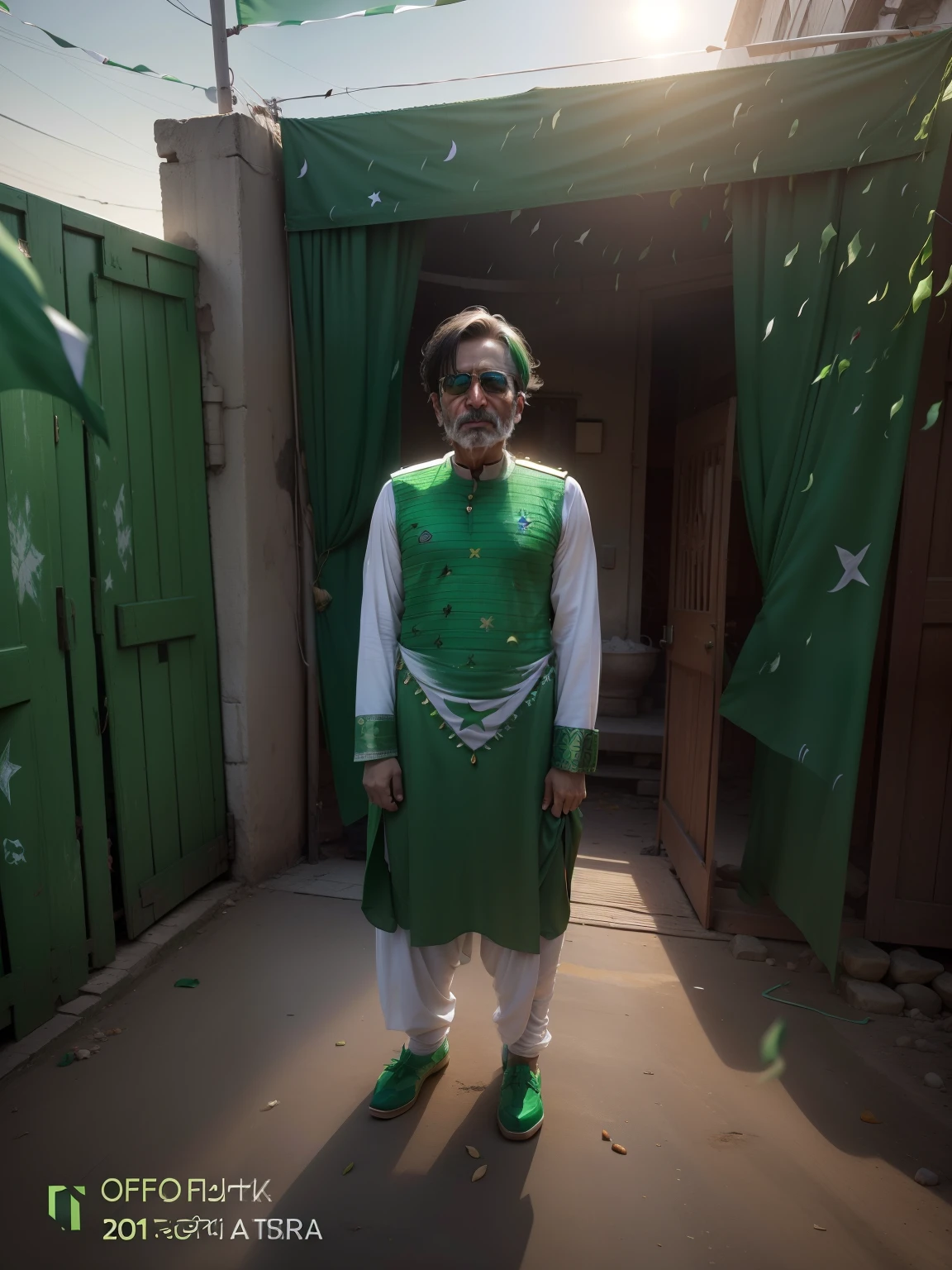 Pakistan 14 august festival with pakistan flag 8k ultra