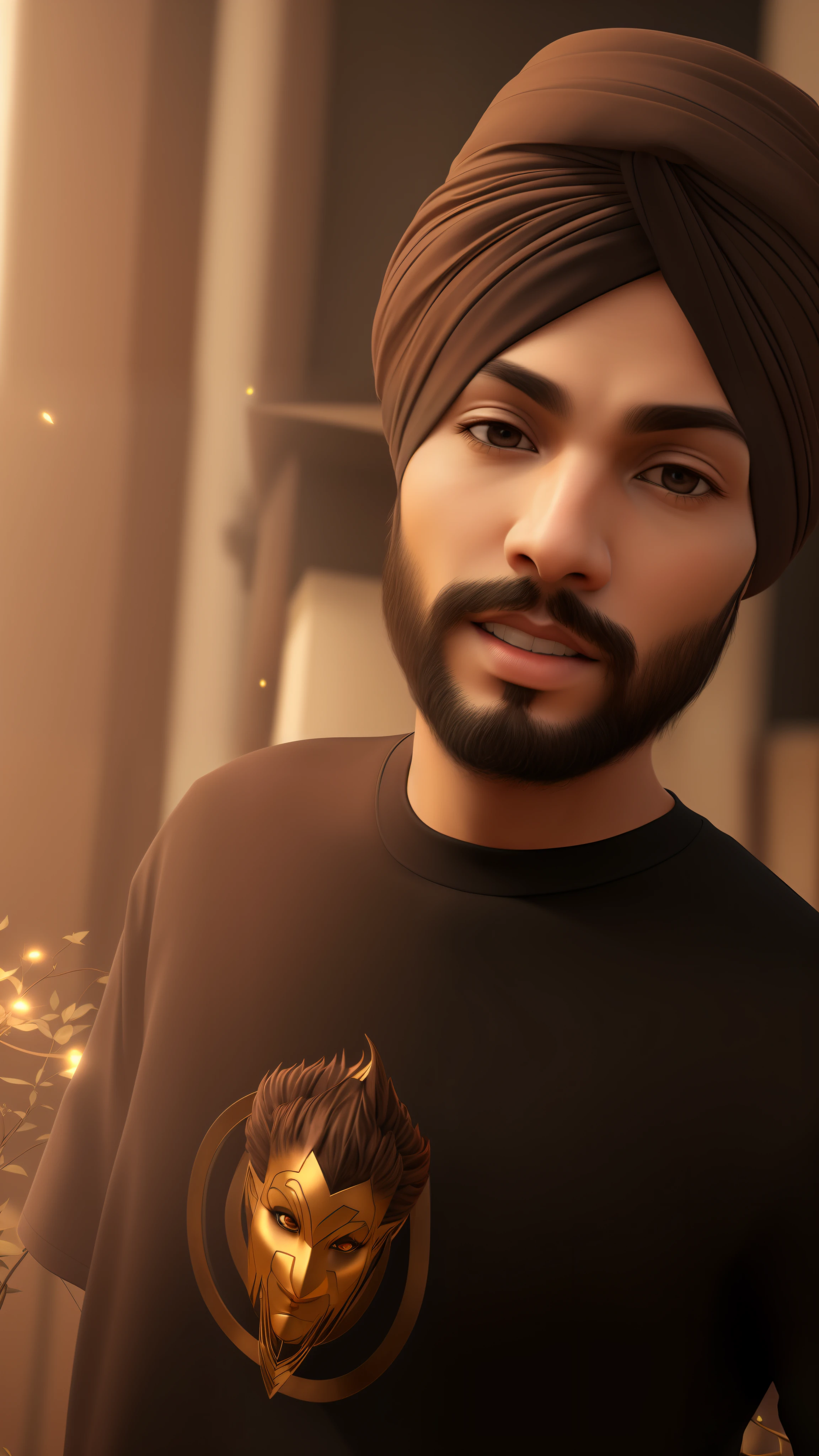 Change background, do not change face and turban, face and turban stays same, 8k , avatar type for profile photo, realistic face.