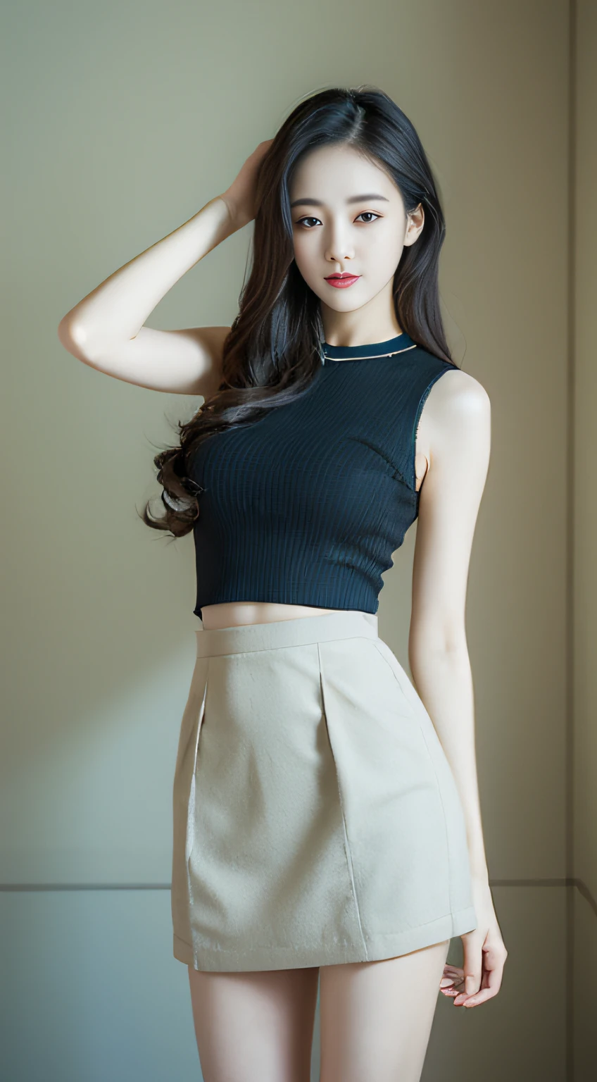 One wears tight shorts,Woman in tight skirt posing for a photo,A photograph inspired by Ma Yuanyu,Tumblr,hentail realism,dilraba dilmurat,beautiful Korean women,Korean girls,cute korean actress,Beautiful Korean young woman,gorgeous korean young woman,Young and cute Korean face,Kim Young-hin,ruan jia beautiful!,Korean female fashion model