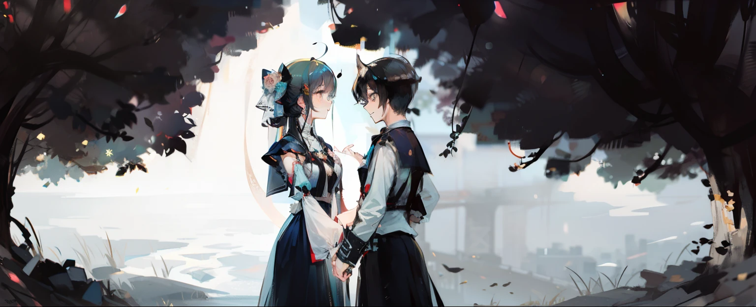 eventide,couple,take hand