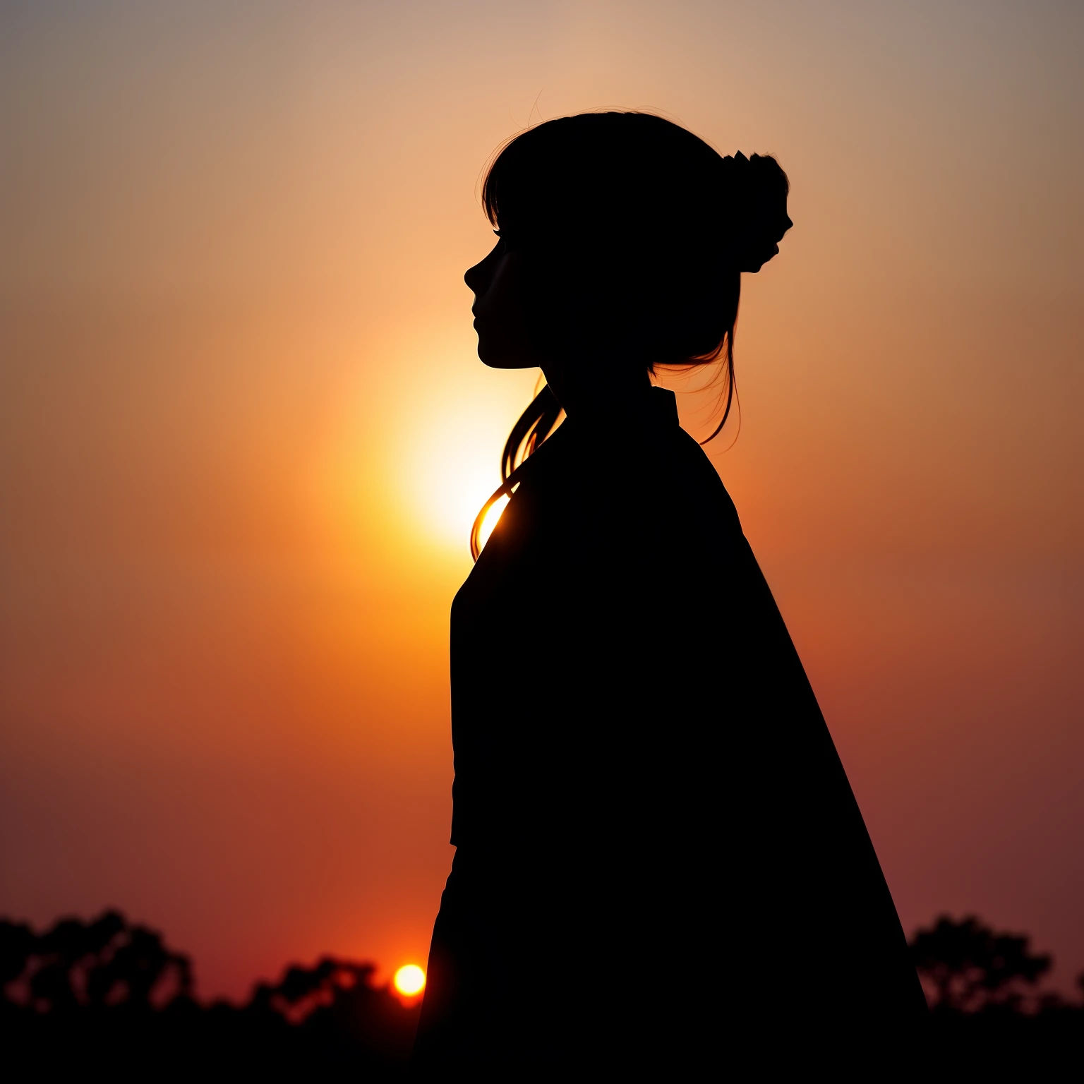 Silhouette of a girl