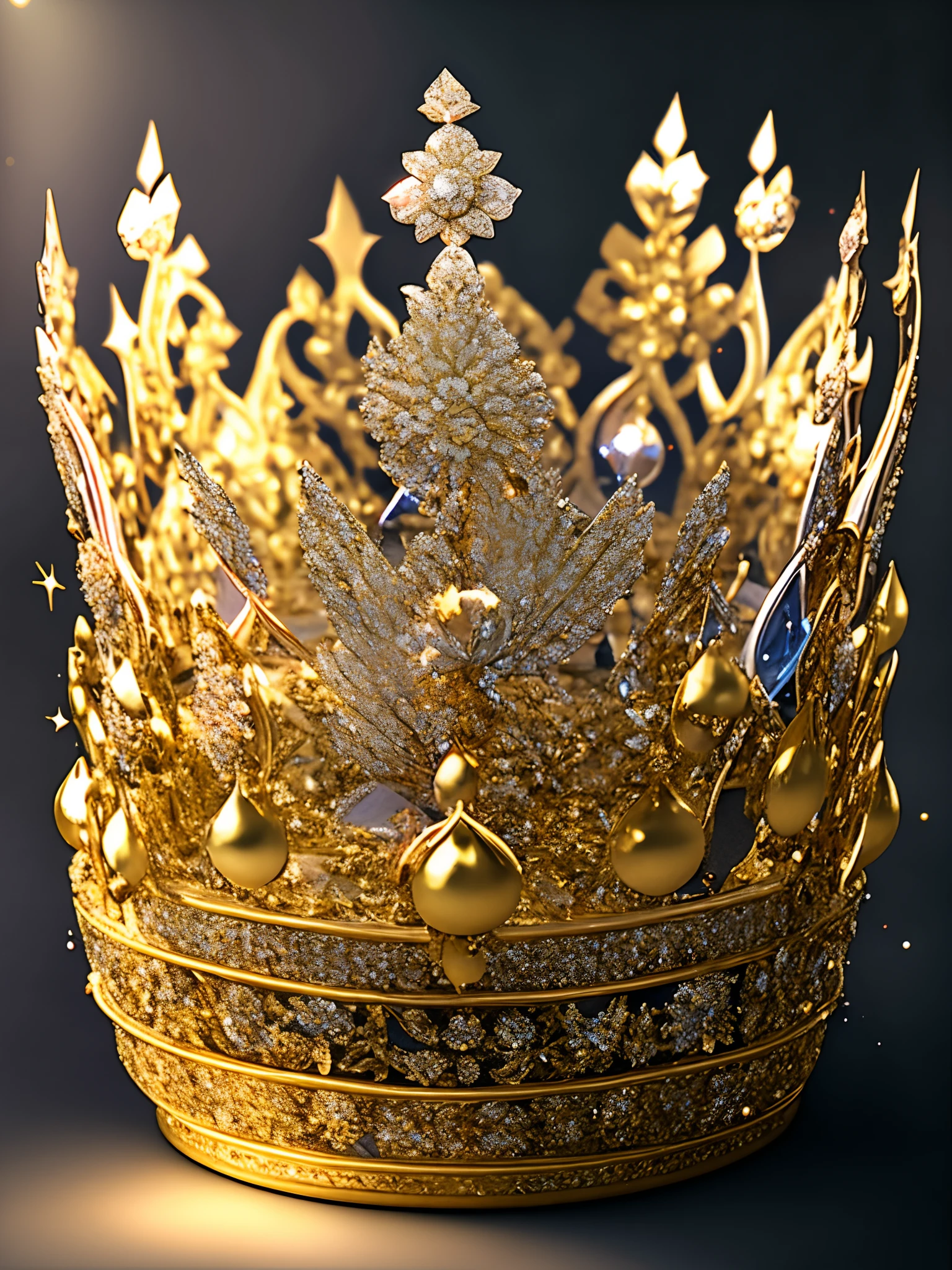 8K, (crown close-up), positive perspective!! , with a crown with diamonds on a white background, diamond wings!! , super realistic fantasy crown, golden crown, white laser crown, golden flower crown, floating crown, (Ray Tracing), (clean background)), crown, flower crown, crown, giant diamond crown, golden tiara, amazing flower crown, diamond crown