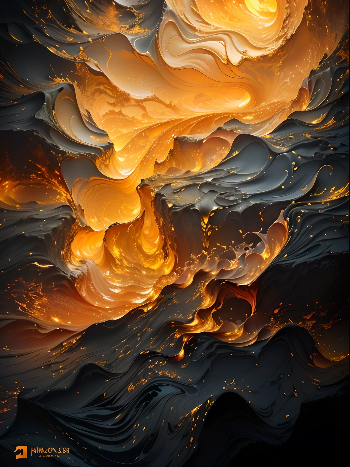 Close up of fire and water background on black background, liquid fire, 4k vertical wallpaper, 4k vertical wallpaper, 8k vertical wallpaper, 8k vertical wallpaper, hq 4k phone wallpaper, hd phone wallpaper, beautiful iphone wallpaper, Fire textures, Embers float in the air, abstract liquid, intricate flowing paint, phone wallpaper hd, flowing lava,k hd,A detailed,Pubic area is clear,Gilt,magma,the detail