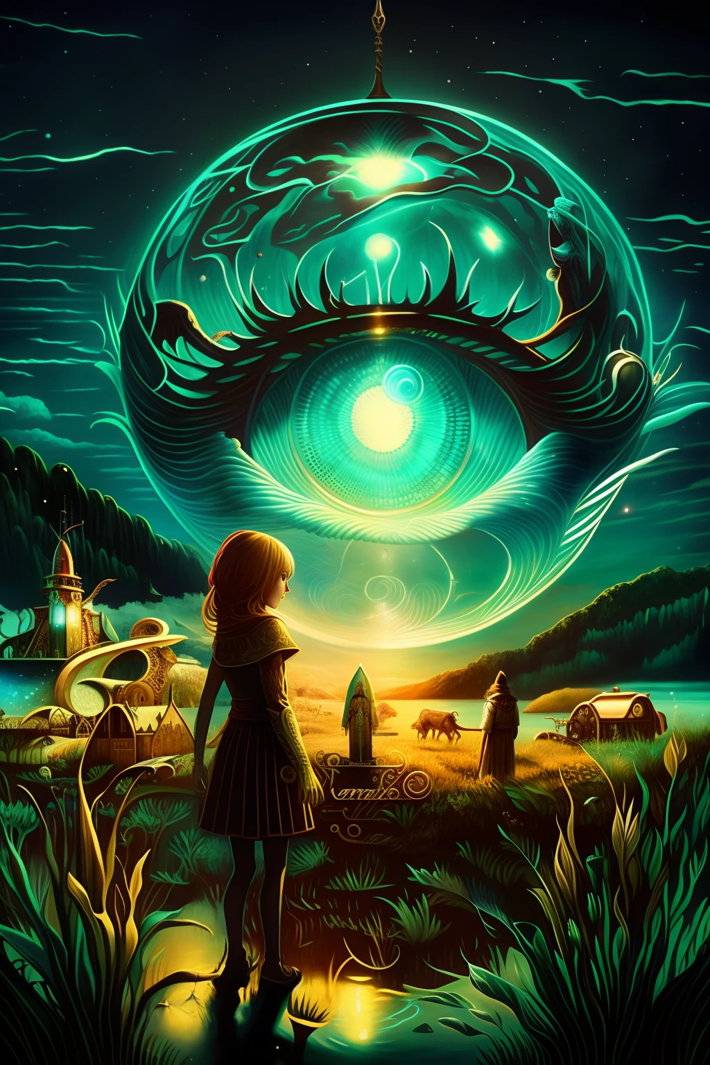 "Magical realism, exquisitely detailed fantasy world."