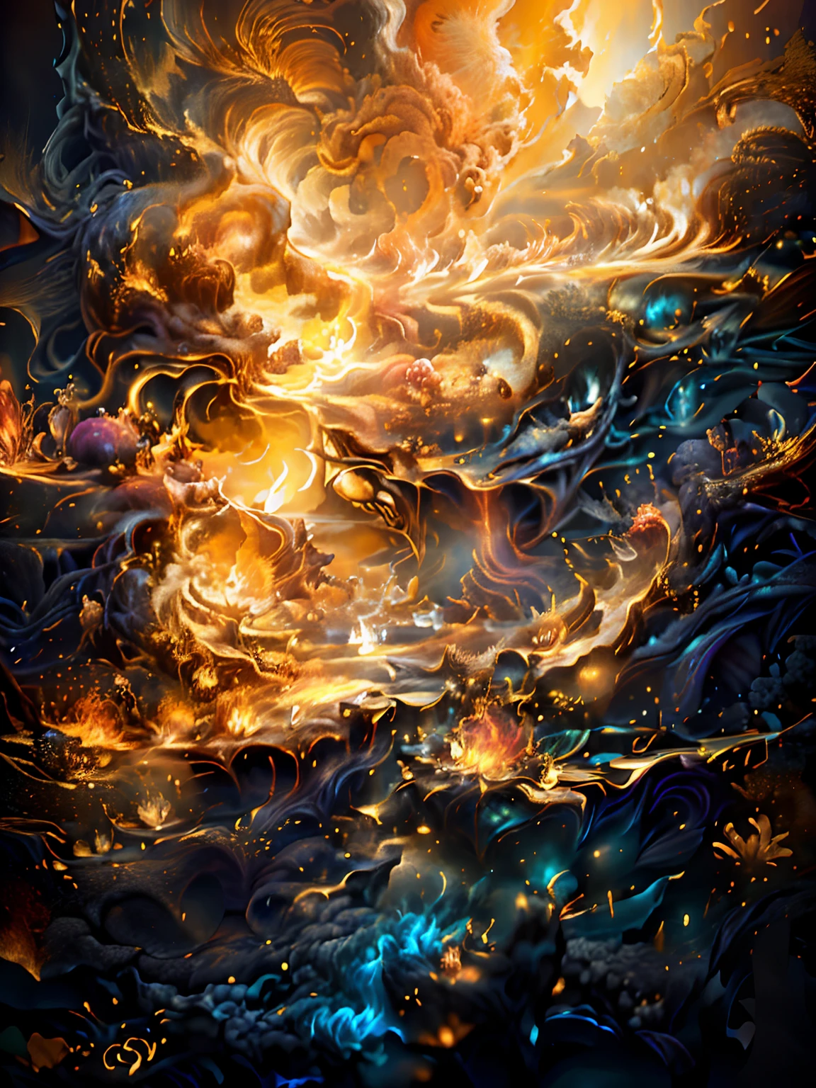 Close up of fire and water background on black background, liquid fire, 4k vertical wallpaper, 4k vertical wallpaper, 8k vertical wallpaper, 8k vertical wallpaper, hq 4k phone wallpaper, hd phone wallpaper, beautiful iphone wallpaper, Flame texture, Embers float in the air, abstract liquid, intricate flowing paint, phone wallpaper hd, flowing lava,k hd,A detailed,Pubic area is clear,Gilt,magma,the detail