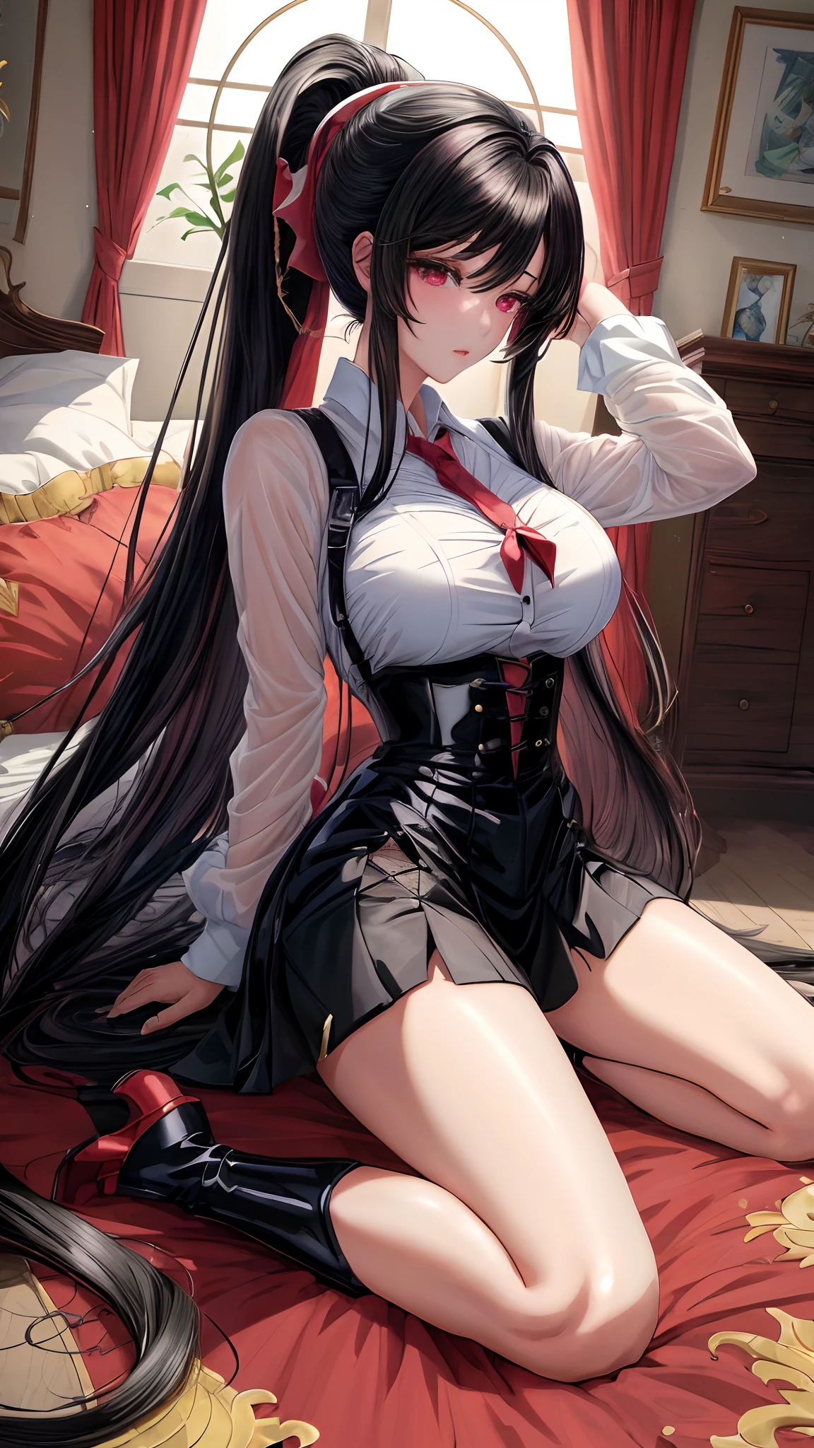 (best quality:1.5), (masterpiece:1.5), (highres:1.5),high detailed, detailed skin, natural lighting,2,5d foto,an extremely delicate and beautiful,illustration,
1girls,Manhwa girl with long black hair and white shirt posing, seductive manhwa girl, attractive manhwa girl, oppai, ecchi anime style, beautiful alluring anime woman, an anime girl, anime girl with long hair, profile of manhwa girl, manhwa korean girl, manhwa girl, ponytail black hair, beautiful manhwa girl, seductive tifa lockhart portrait,seo nari(my lady land Noona),manhwa arts style,(full body headshoot:1,2)