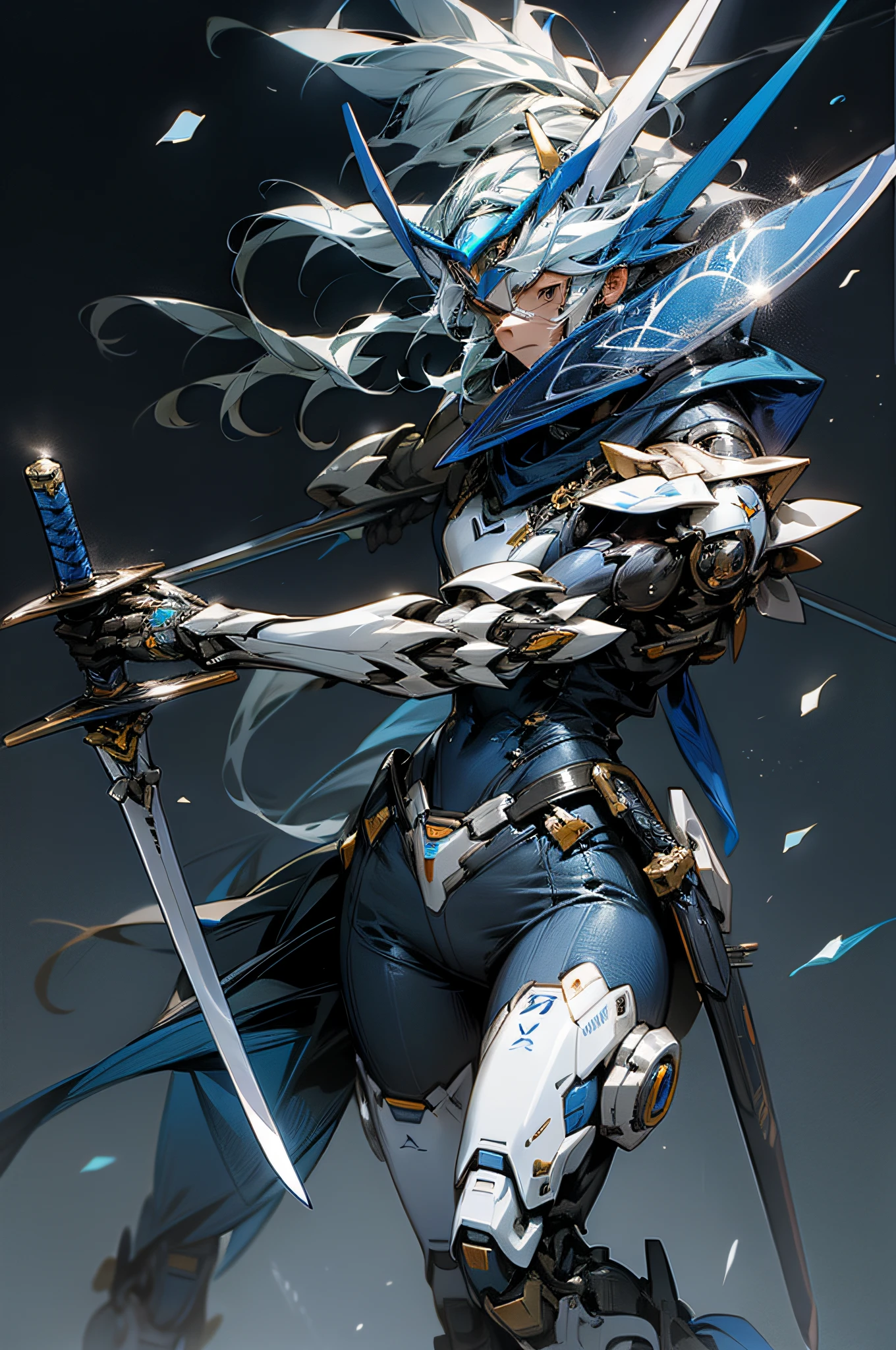 The most handsome blue sword mech