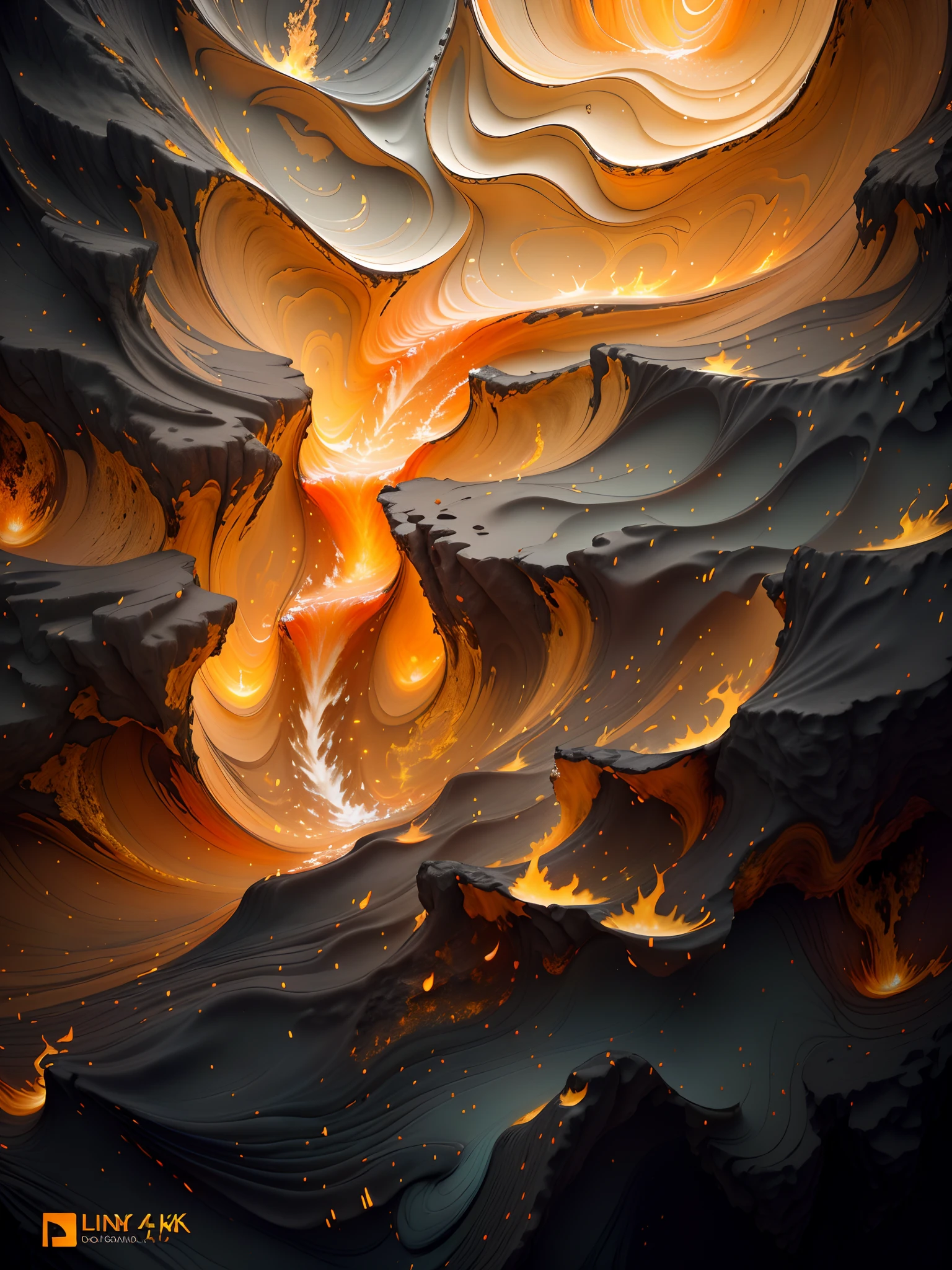 Close up of fire and water background on black background, liquid fire, 4k vertical wallpaper, 4k vertical wallpaper, 8k vertical wallpaper, 8k vertical wallpaper, hq 4k phone wallpaper, hd phone wallpaper, beautiful iphone wallpaper, Flame texture, Embers float in the air, abstract liquid, intricate flowing paint, phone wallpaper hd, flowing lava，k hd，A detailed，Pubic area is clear，Gilt，magma，the detail