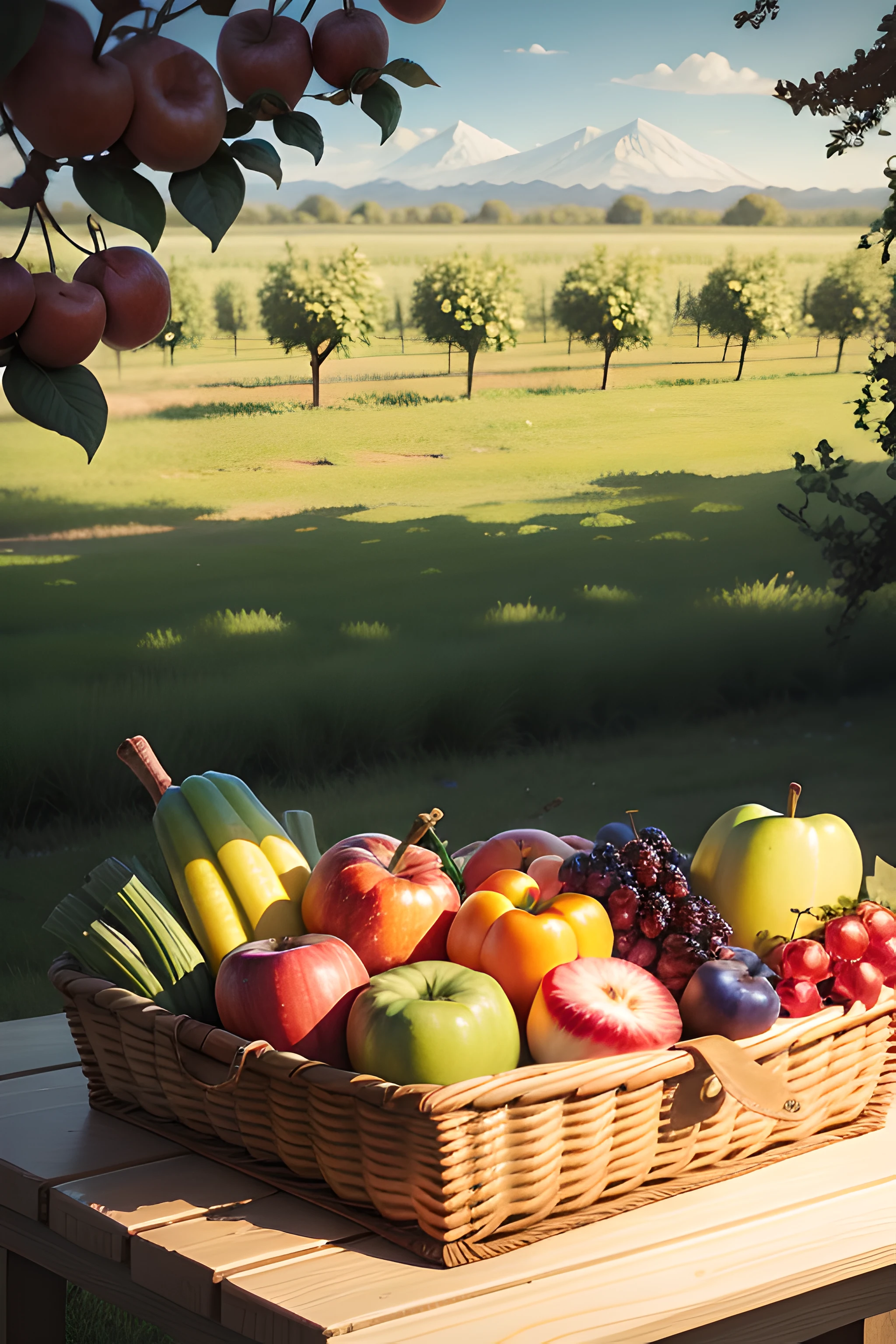 An orchard，wholesome，Fruits and vegetables