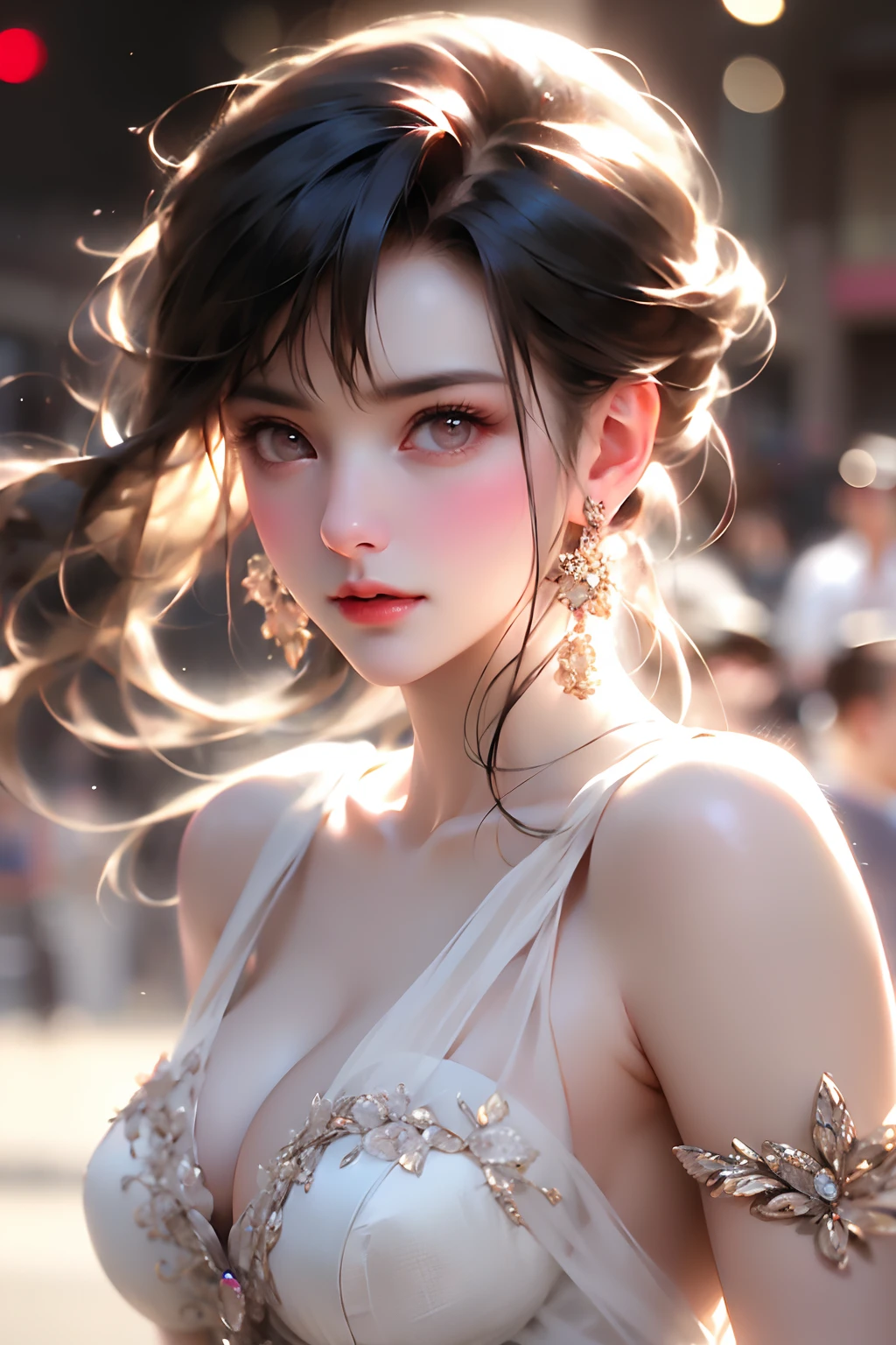 zydG, 1girl, delicate skin, looking at the audience, brown eyes, (short bangs: 1.2), (medium breasts: 1.0), (medium areola: 0.8),
(Photorealistic:1.4), (Best Quality:1.0), (Ultra High Resolution:1.0), 8K, RAW Photo, (Masterpiece:0.2), (pureerosface_v1:0.5)