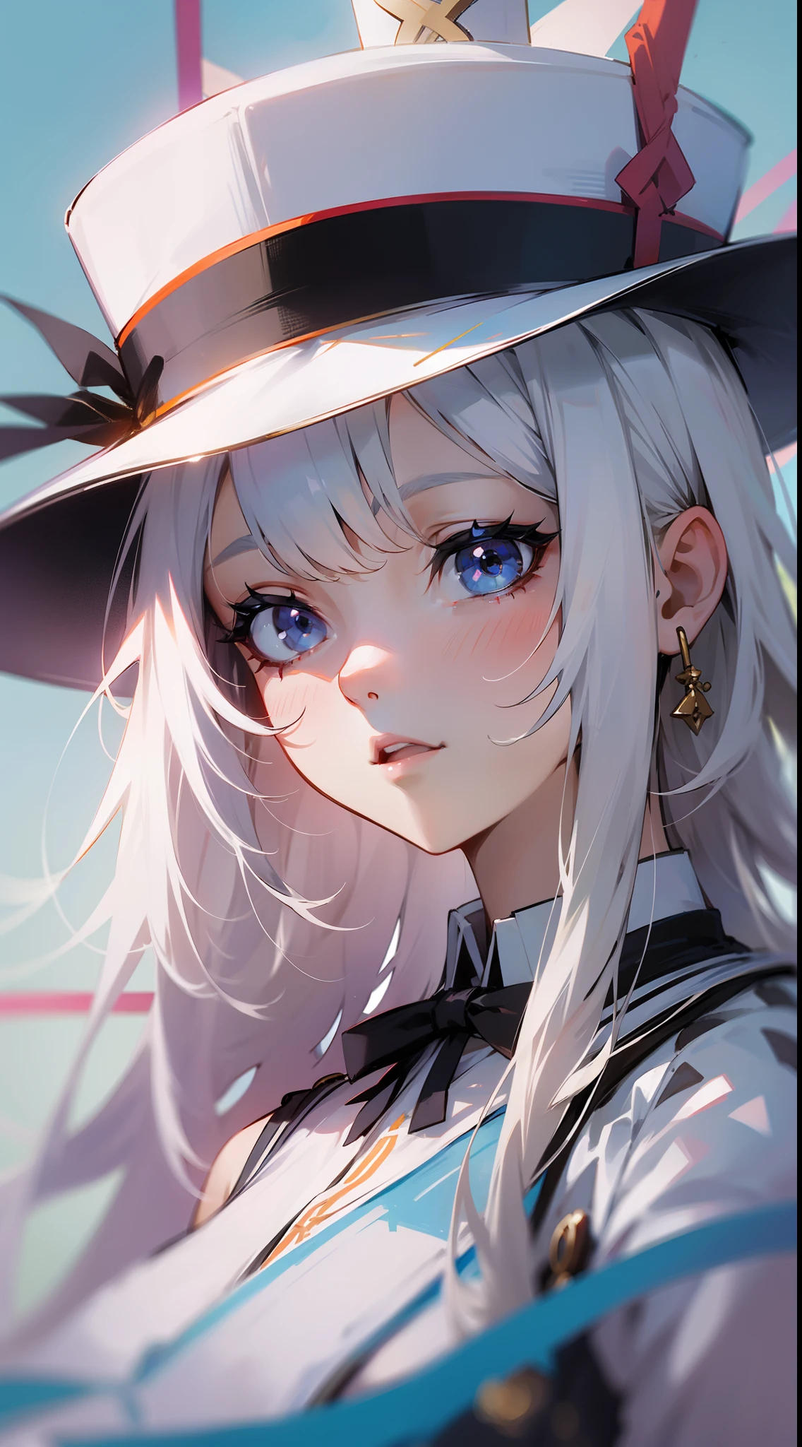 White-haired girl,High hat。