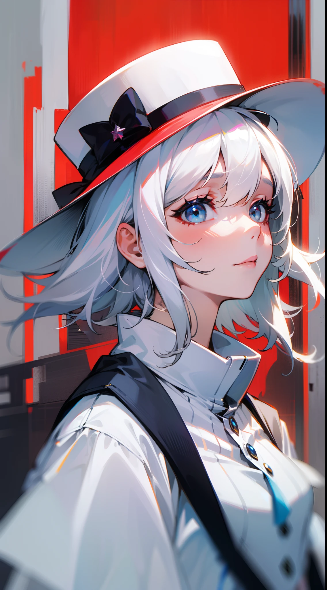 White-haired girl,High hat。