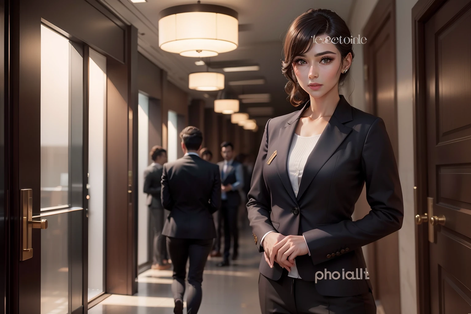 femele reception age 30s suits s Office eyes large Beautie