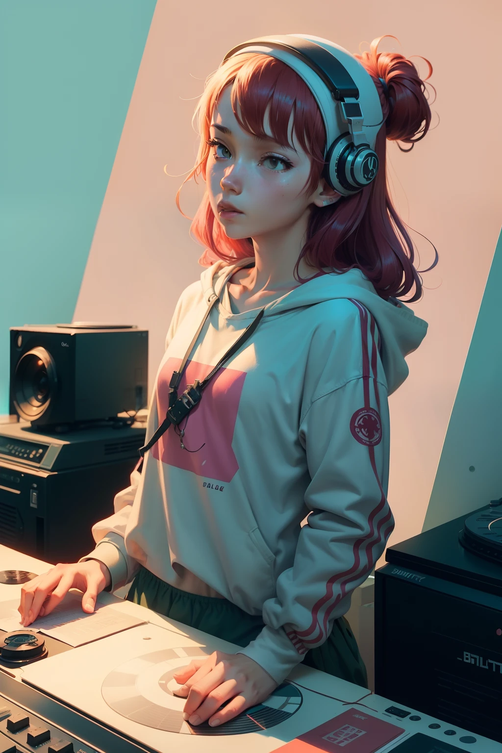 movie illustration, Brittney Lee, inspirado em Tomer Hanuka, salacom grande janela, Anime scenery illustration with a turntable, lo-fi illustration style, lofi vibrations, Arte Lofi, Elogio Artstyle, Hip Hop Lofi, Arte Lo-fi, lofi aesthetic, vibe lofi, Lofi Sensation, lofi album art, Chillhop, cores lofi, movie illustration, Brittney Lee, inspirado em Tomer Hanuka, Directed by: Asaf Hanukkah, inspirado em Asaf Hanuka, animation movie still