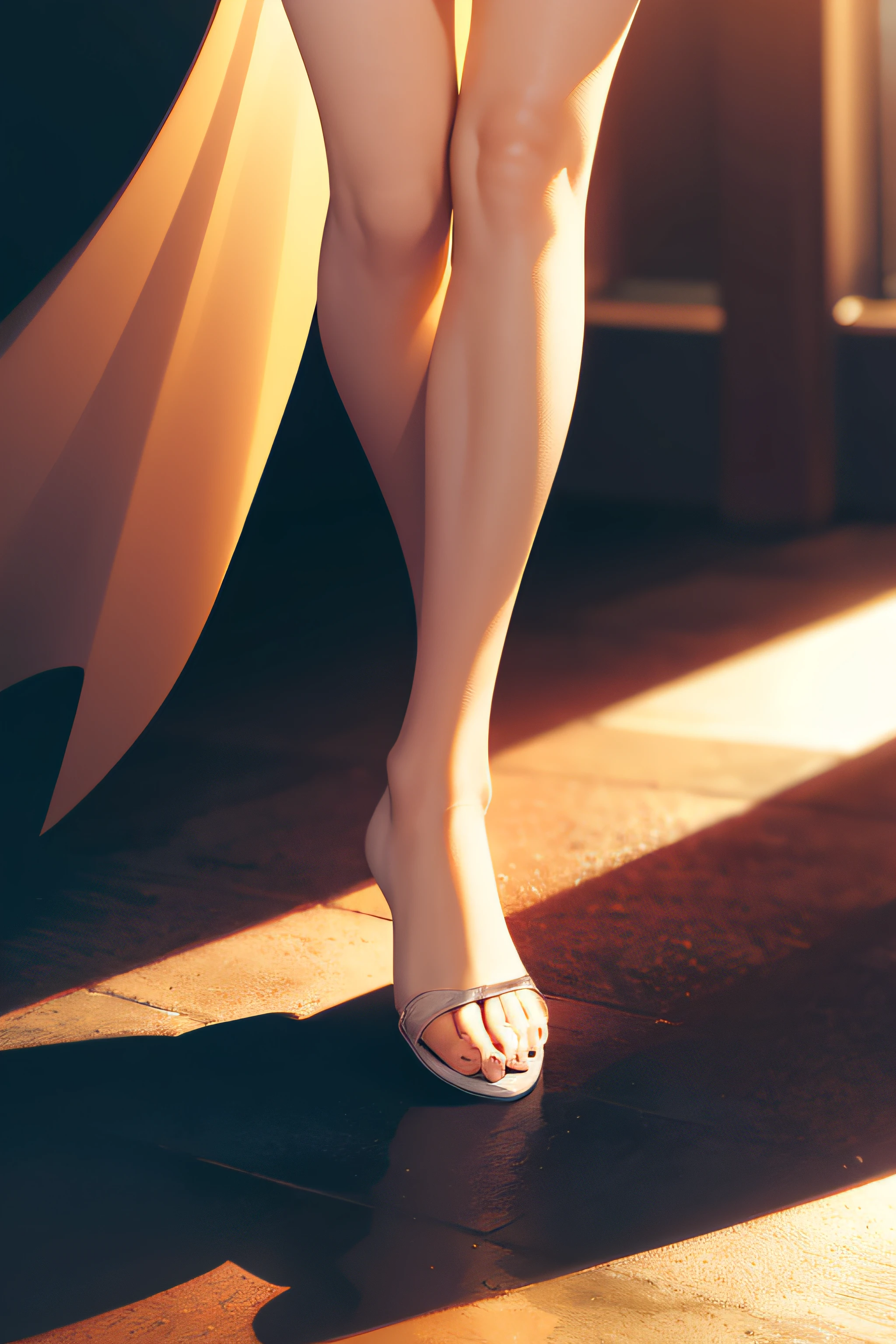 favre, (close up photo a woman's legs), 8k hdr, high quality, soft cinematic light, dramatic atmosphere,