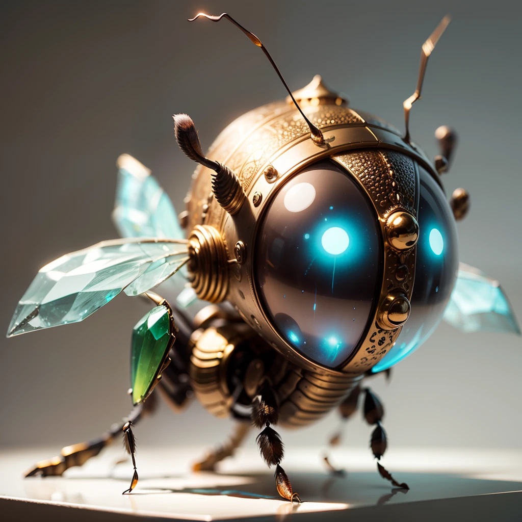 White clean background,no
humans, photorealistic, Insects,a sculpture
made of crystal --auto --s2