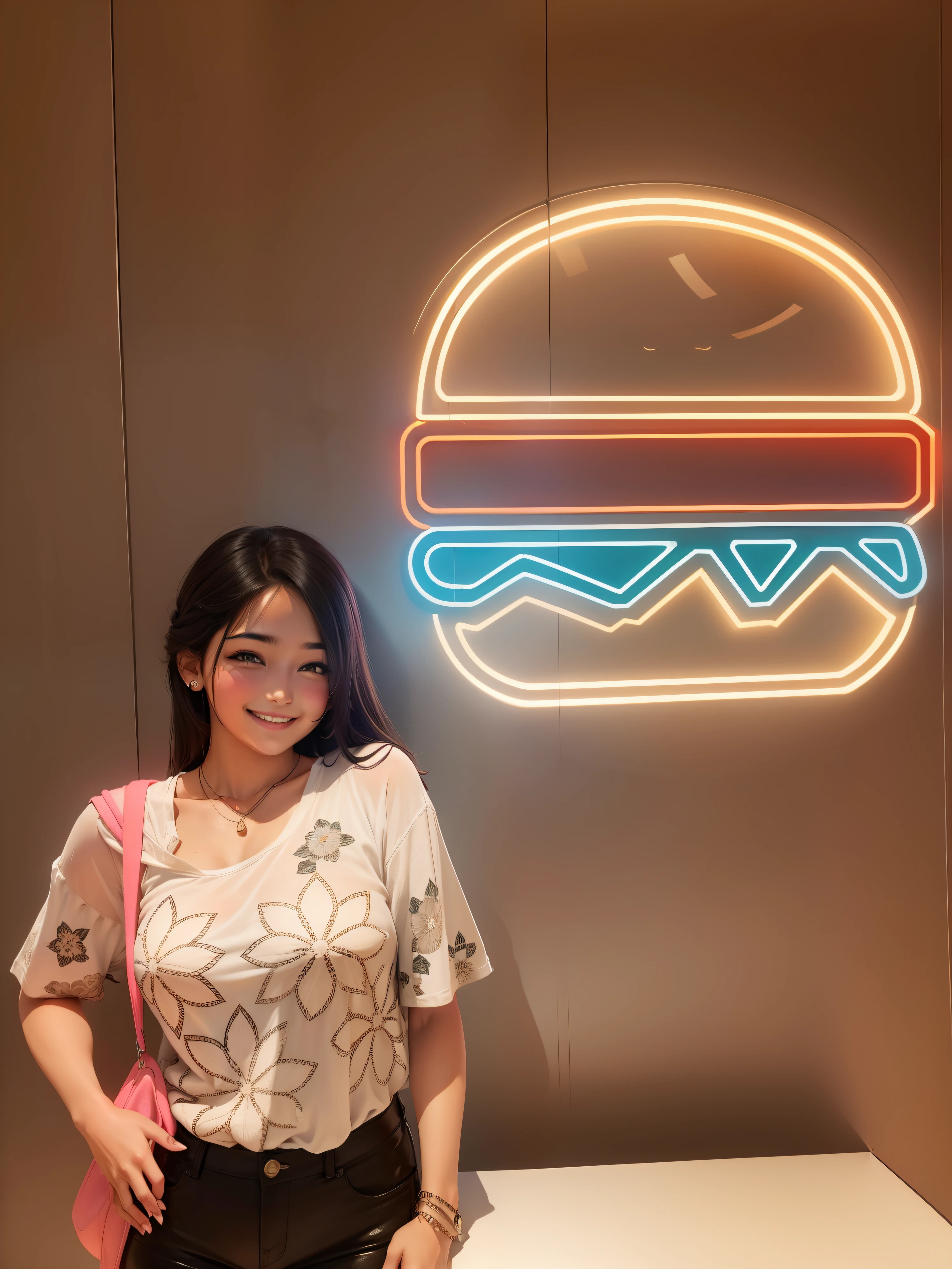 Cool girl smiling shy