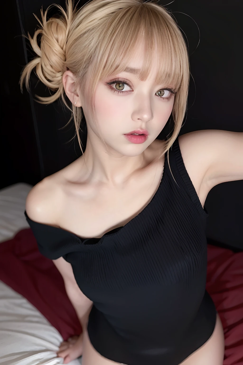 Dark eyeshadow、Big eyes